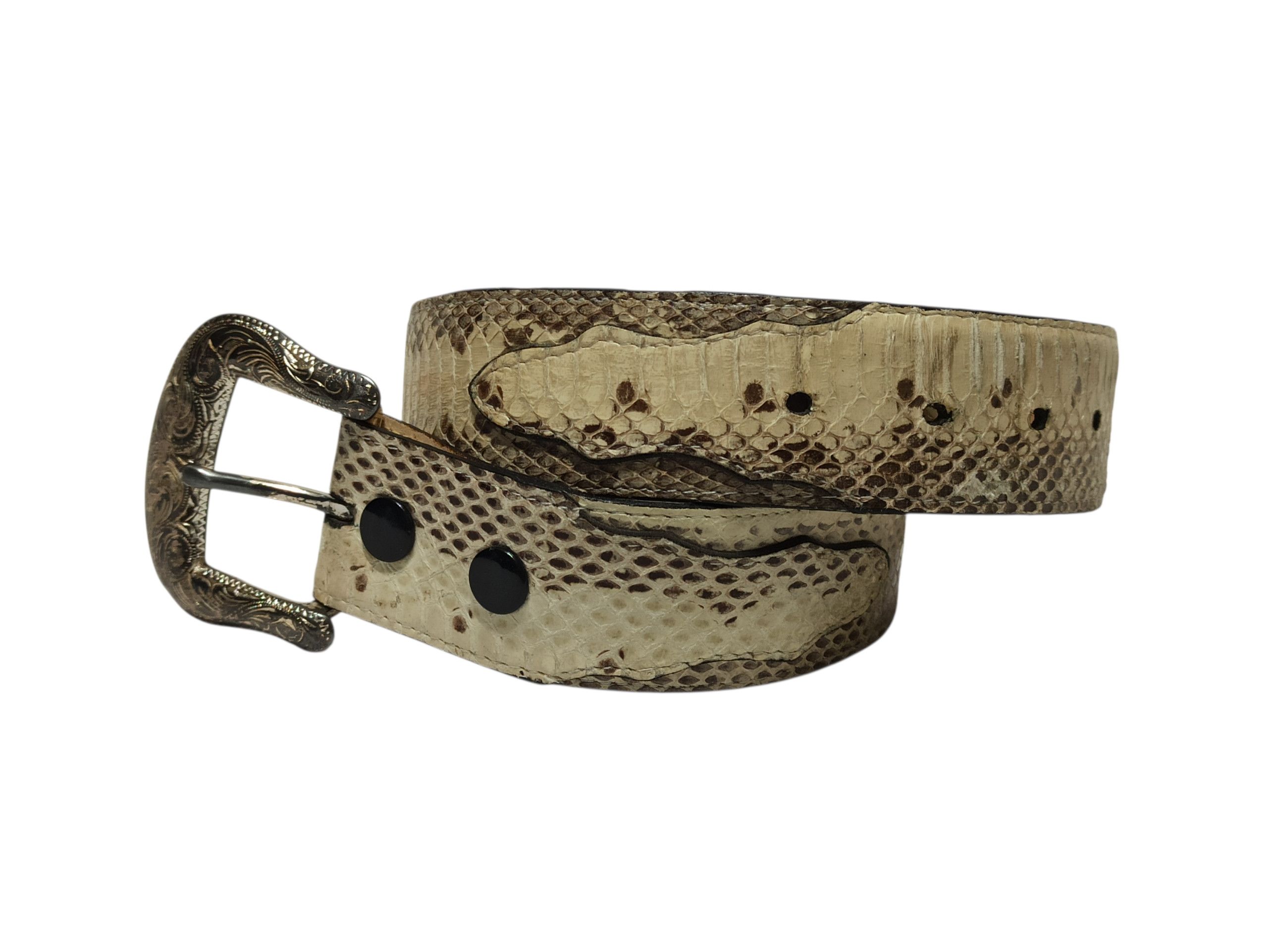 Leather Vintage Python Snakeskin Western Belt 90s Size ONE SIZE - 3 Thumbnail