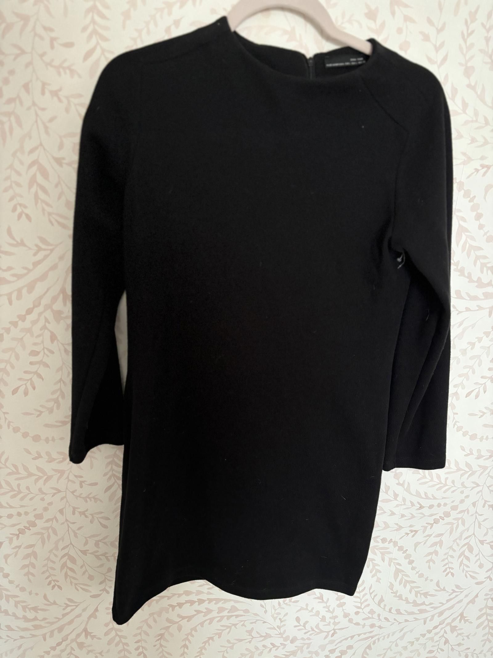 Zara NEW ZARA Women's Black Long Sleeve Dress L Size L / US 10 / IT 46 - 3 Thumbnail