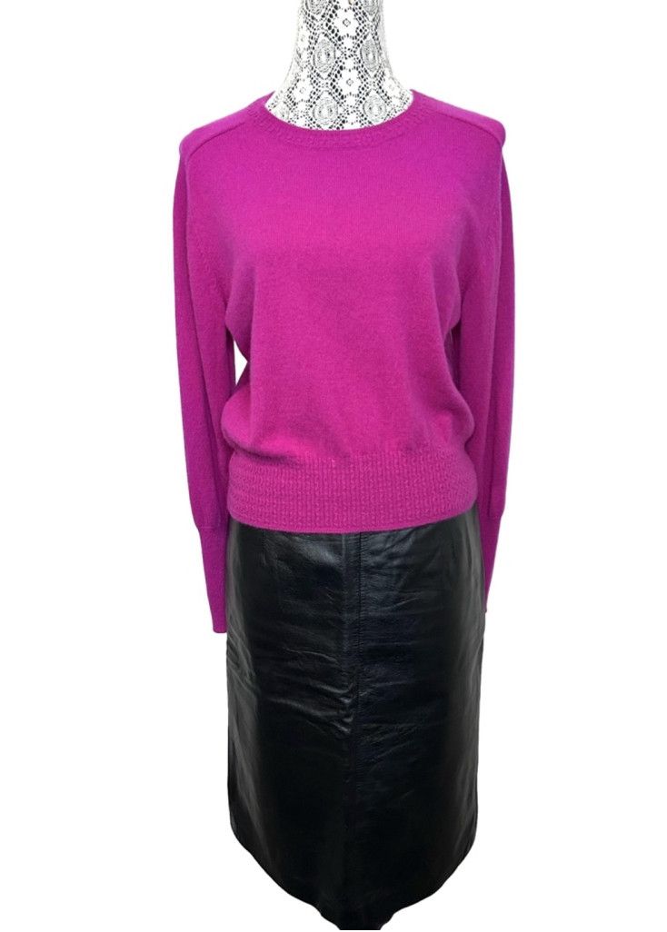 Other 100% cashmere Martha Stewart fuschia magenta sweater size s Size S / US 4 / IT 40 - 2 Thumbnail