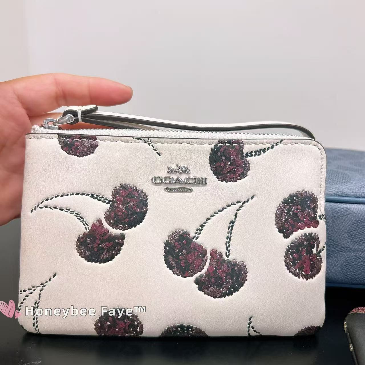 Coach NWT Coach Corner Zip Wristlet With Cherry Print CDF05 Size ONE SIZE - 1 Thumbnail
