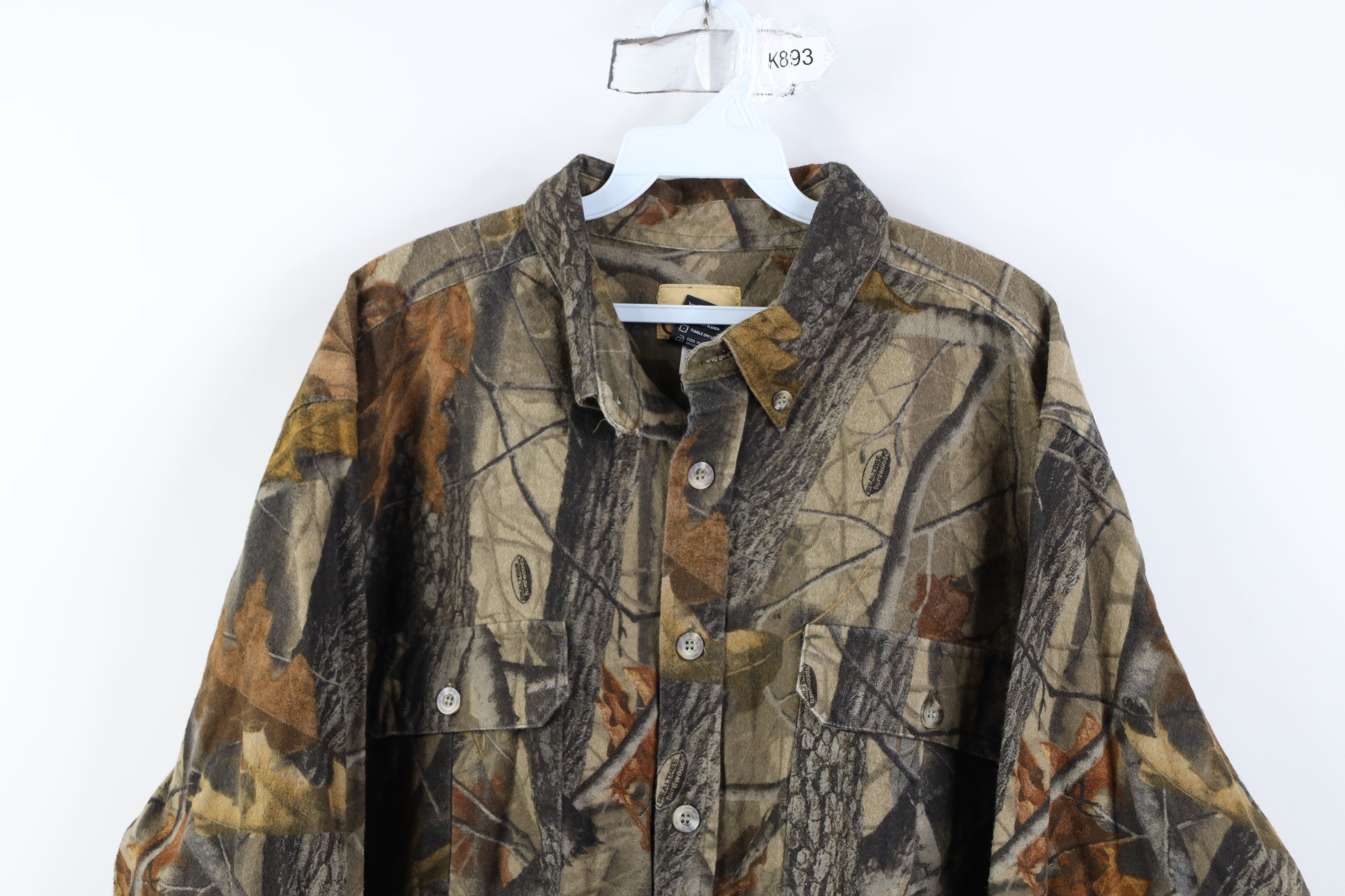 Vintage Vintage Y2K Streetwear Camouflage Chamois Cloth Button Shirt Size US XXL / EU 58 / 5 - 2 Thumbnail