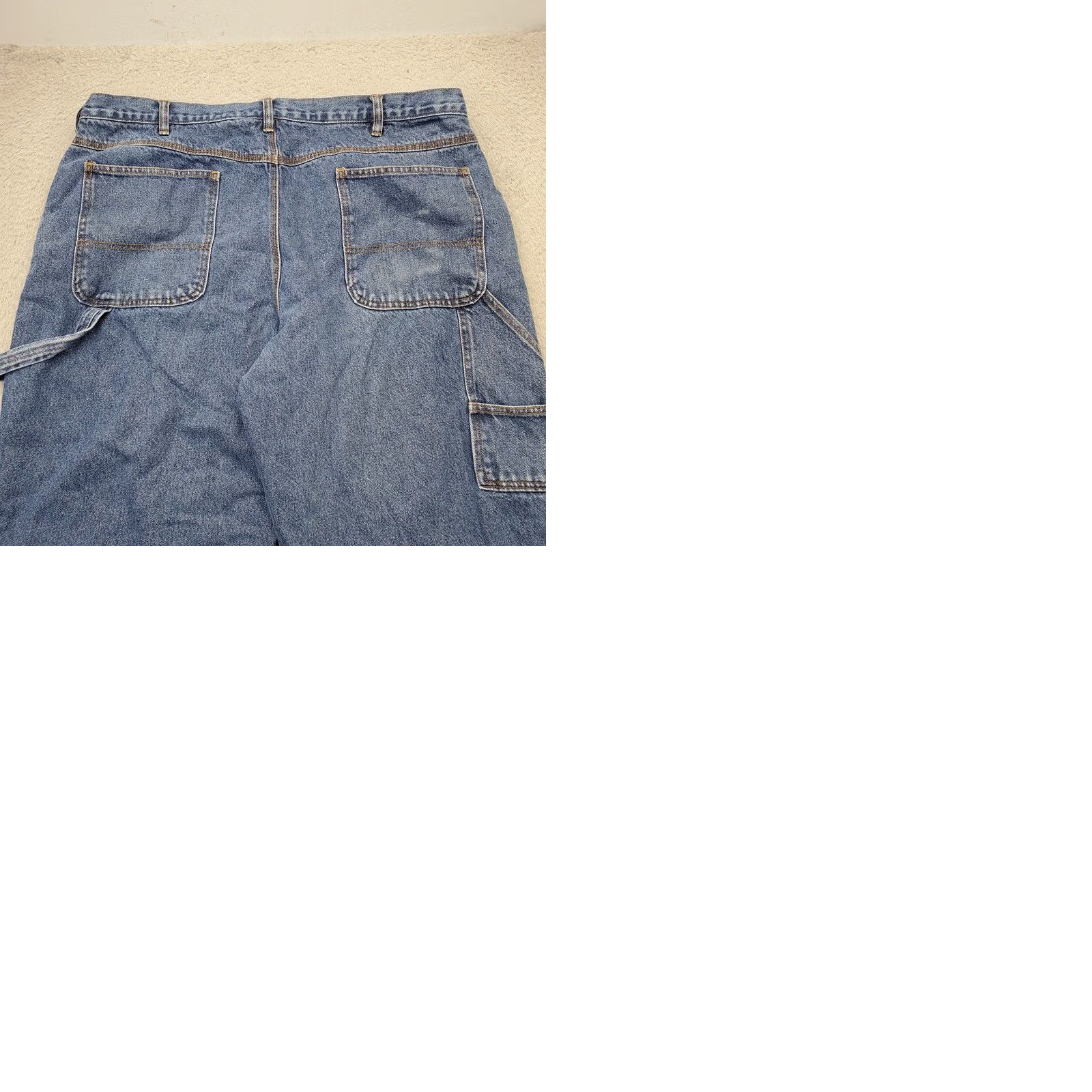 Denime American Authentic Carpenter Jeans Mens 42X30 Blue Denim Flannel Lined Relaxed Jea ns Size US 42 / EU 58 - 9 Thumbnail