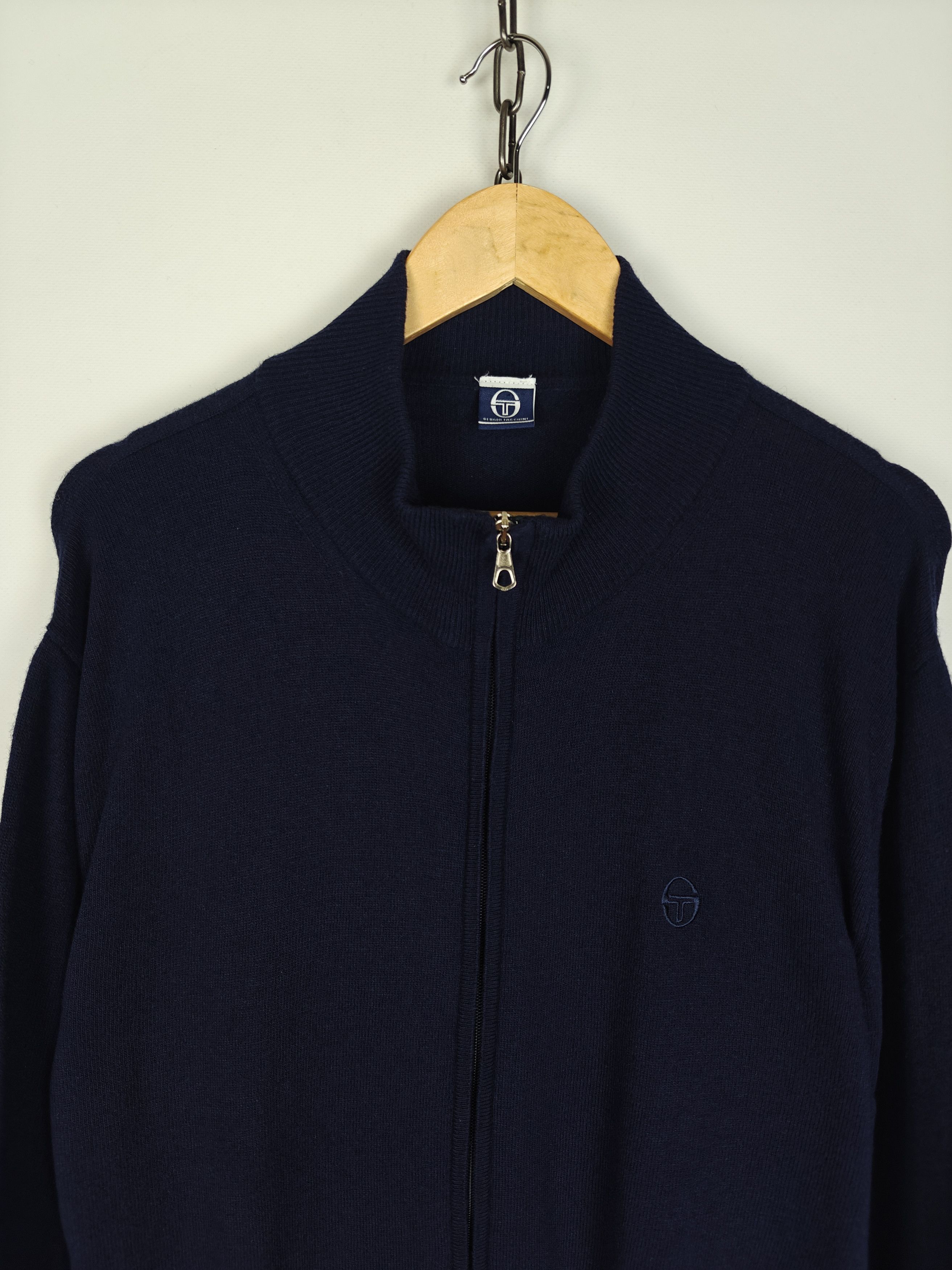 Sergio Tacchini Sergio Tacchini Zip Sweater Wool Pullover Navy size XL Size US XL / EU 56 / 4 - 2 Thumbnail