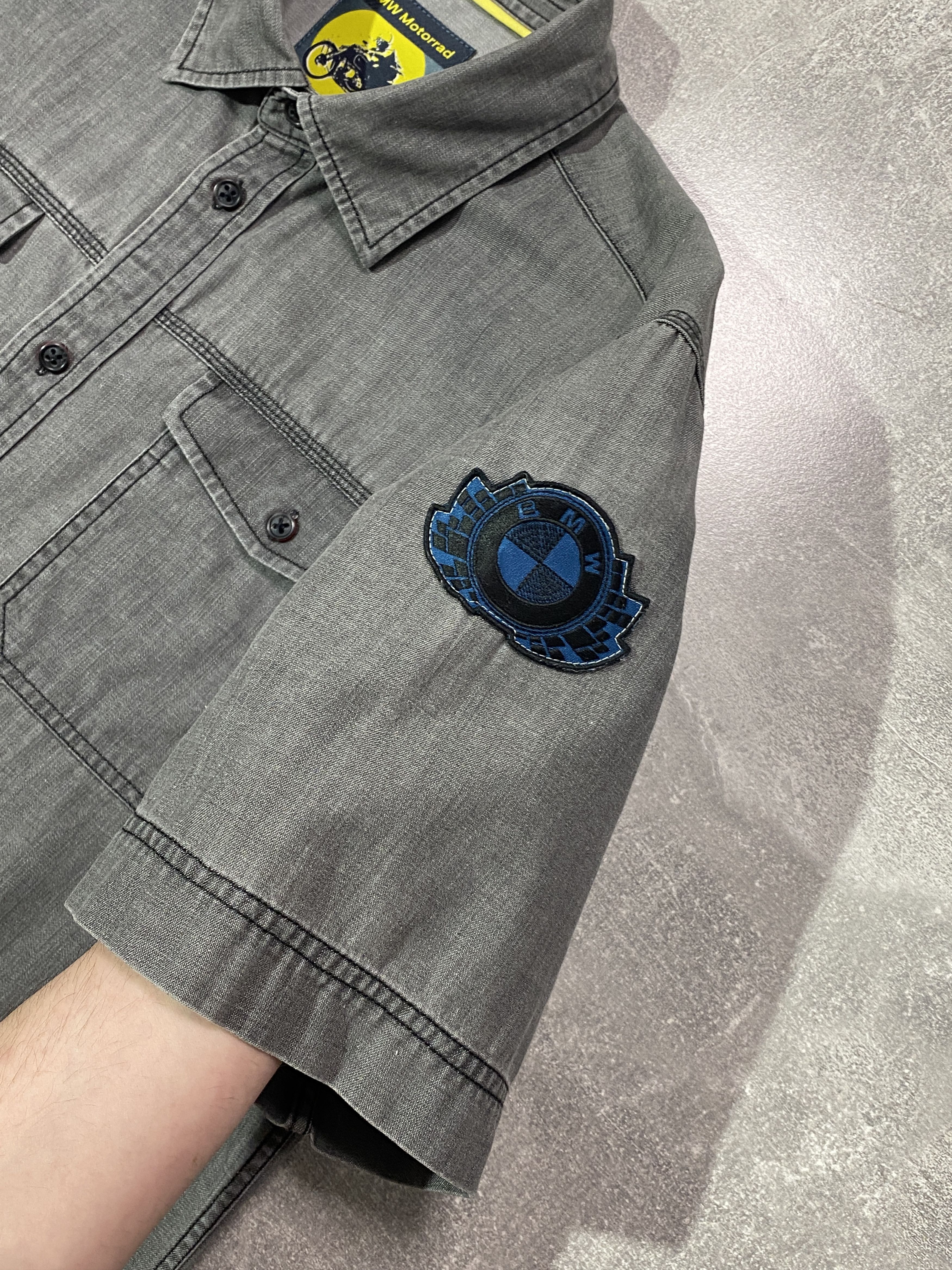 BMW Vintage Y2K BMW Make Life a Ride Racing Denim Shirt Size US L / EU 52-54 / 3 - 5 Thumbnail