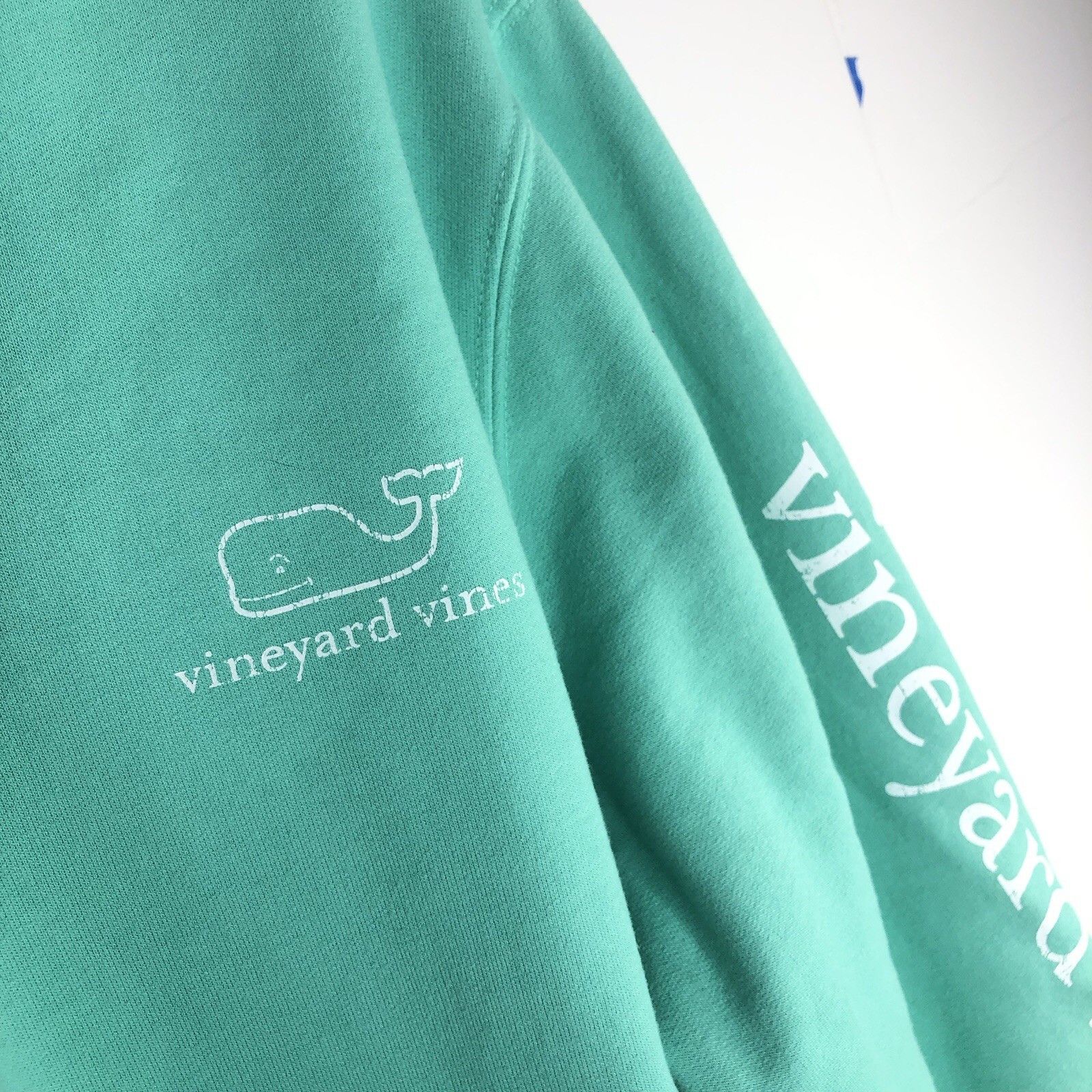 Vineyard Vines Saltwater Mens Mint Sweatshirt M Pima Whale 1/4 Zip Size US M / EU 48-50 / 2 - 3 Thumbnail