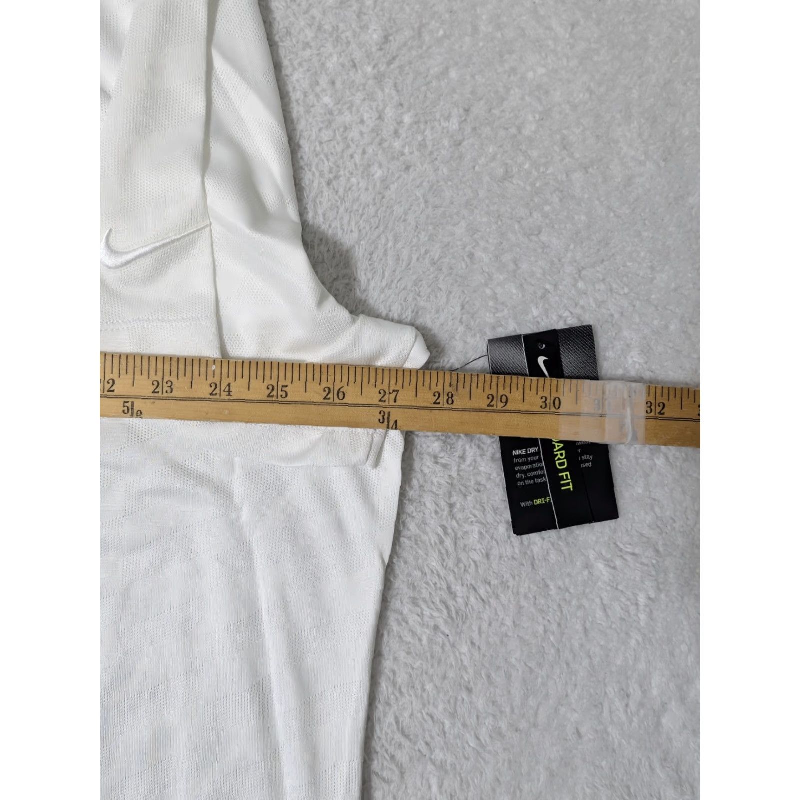 Nike Nike Polo Mens 2XL White Geometric Print Golf Athletic Performance Shirt Size US XXL / EU 58 / 5 - 7 Thumbnail