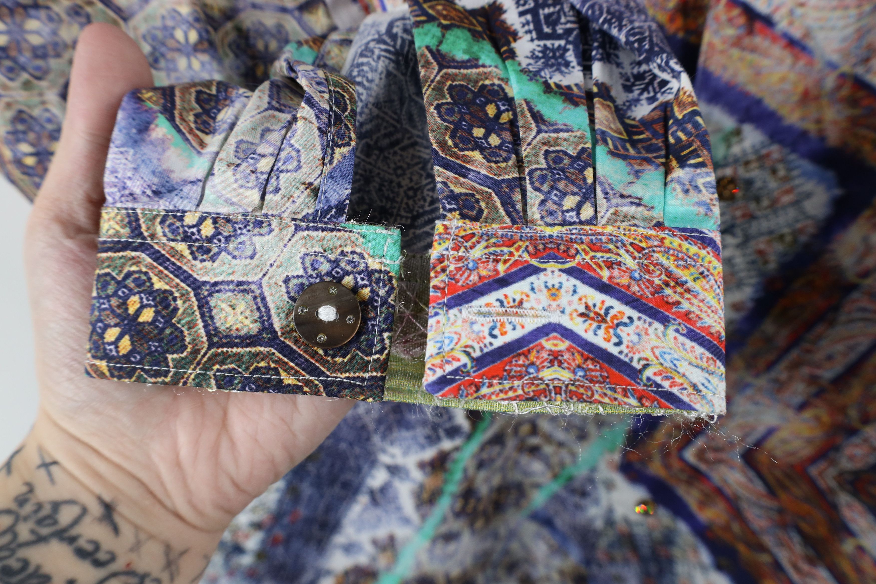 Robert Graham × Vintage Robert Graham Limited Edition Geometric Paisley Button Shirt Size XL / US 12-14 / IT 48-50 - 6 Thumbnail