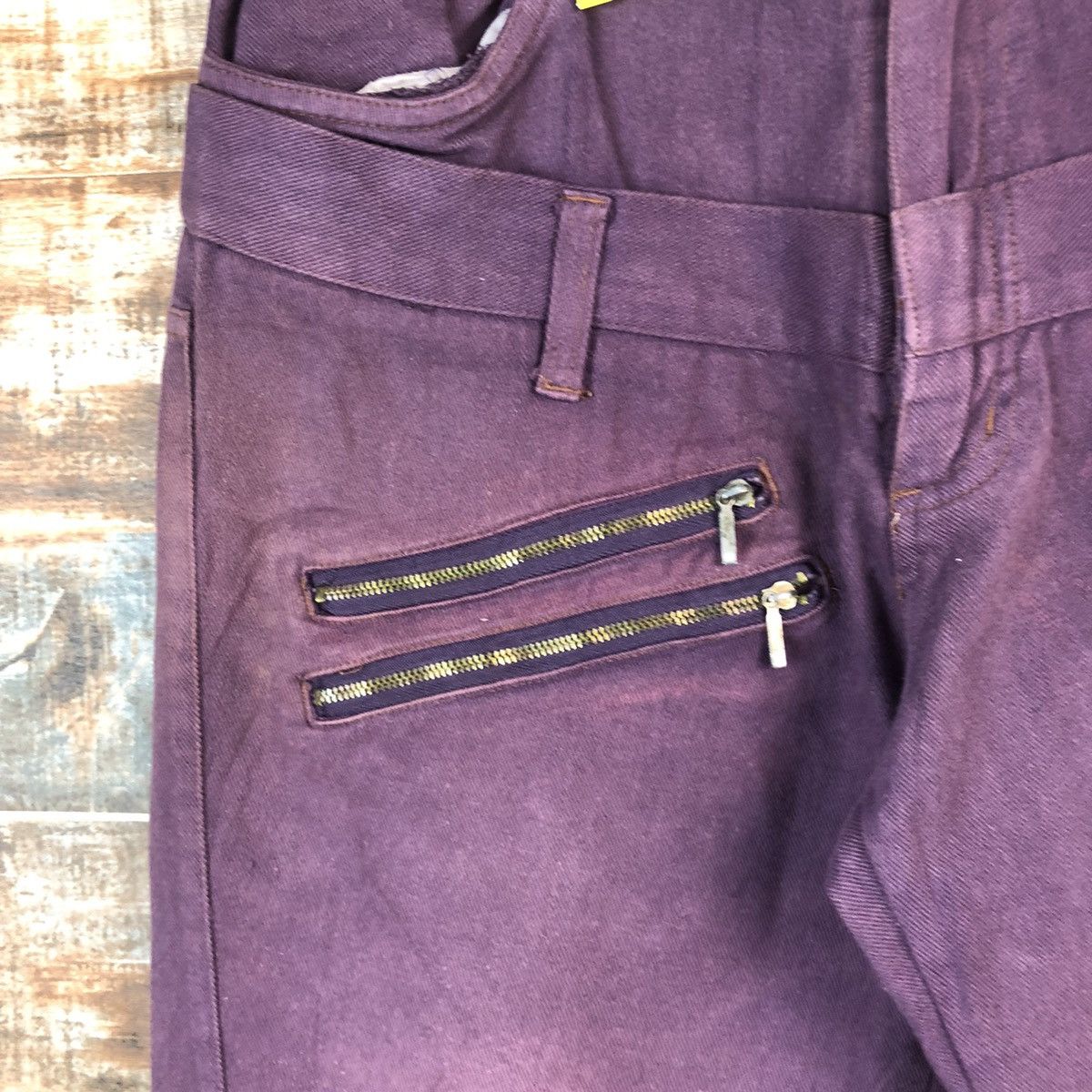Japanese Brand DL Jungle Strom double waist rapper Purple Cargo Pants #C743 Size US 30 / EU 46 - 9 Thumbnail