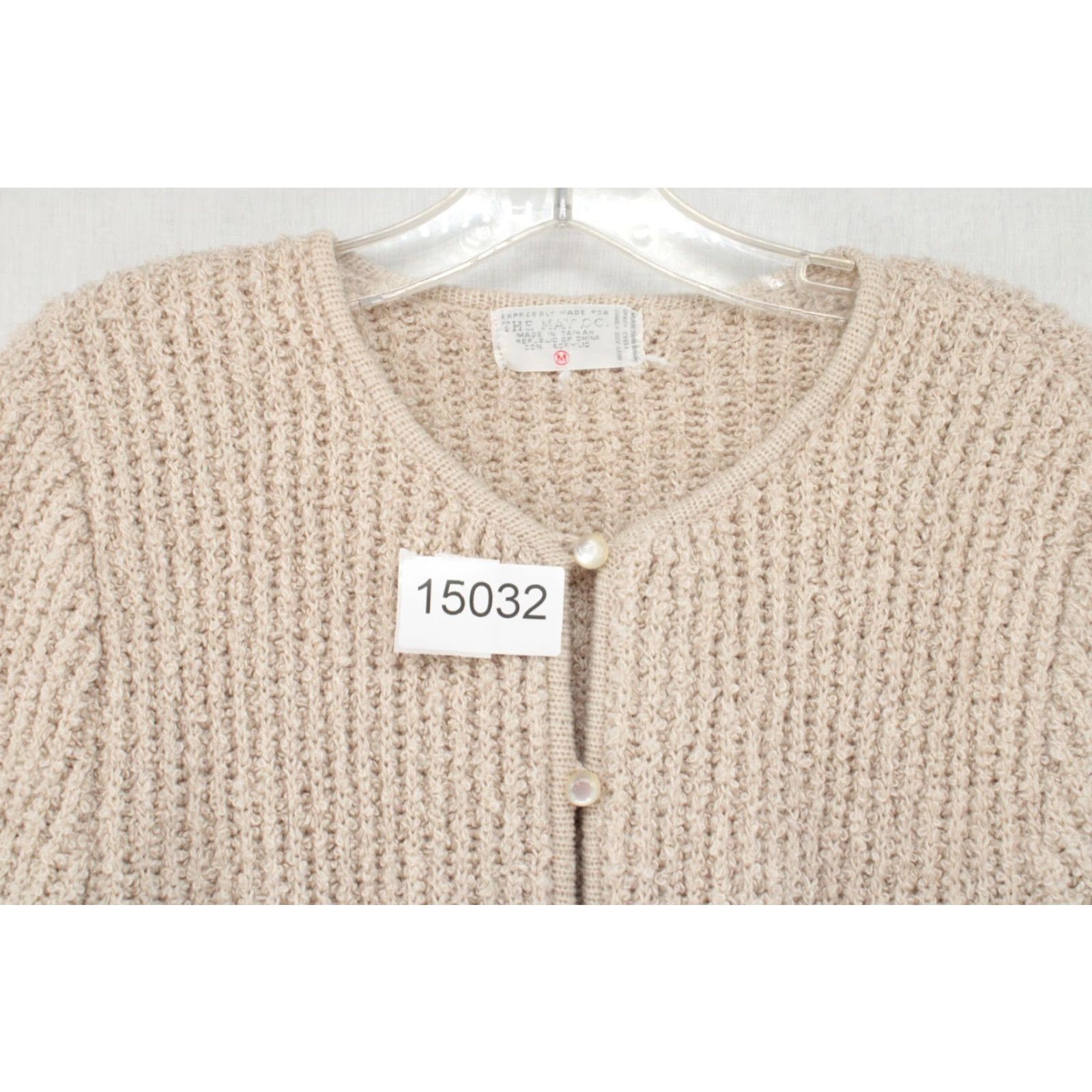 Vintage VINTAGE May Co Cardigan Womens M Beige Boho Grandmacore Old Money 80s 90s Pockets Buttons Womens Size M / US 6-8 / IT 42-44 - 8 Thumbnail