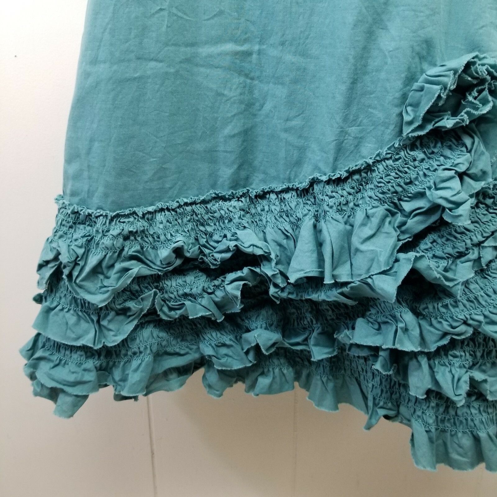 BCBGeneration BCBGeneration S Green Dress Sleeveless V Neck Ruffles Sheath Size S / US 4 / IT 40 - 3 Thumbnail