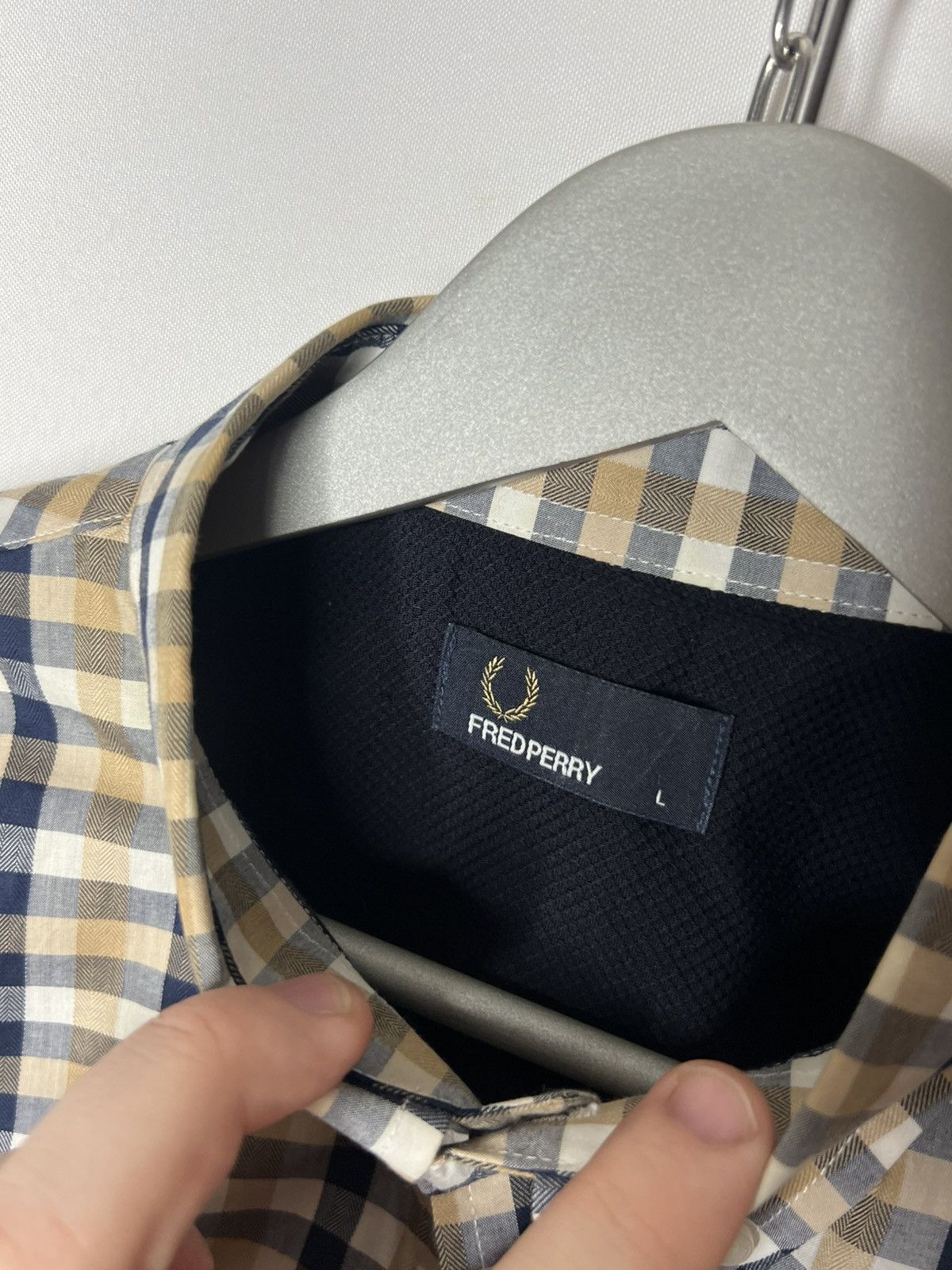 Fred Perry Fred Perry Plaid Shirt Tee Long Sleeve Casual Size US L / EU 52-54 / 3 - 7 Thumbnail