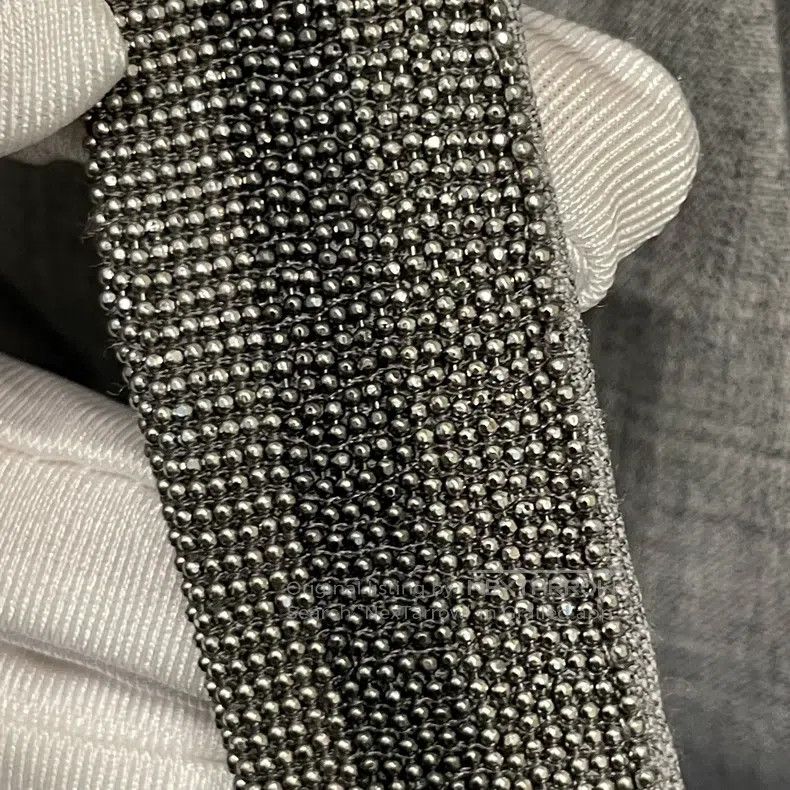 Brunello Cucinelli Brunello Cucinelli Gray Beaded New Wool Trousers Size 27" / US 4 / IT 40 - 8 Thumbnail