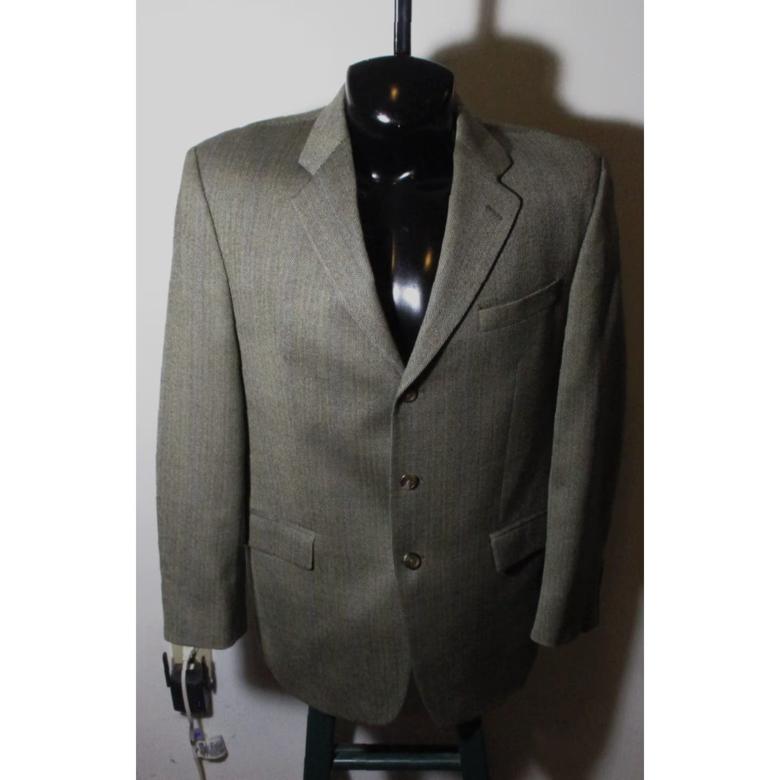 Ralph Lauren LAUREN Ralph Lauren Blazer 100% Wool Brown Single-Breasted 3 Button Front 41 Reg Jacket Mens Size 42R - 2 Thumbnail