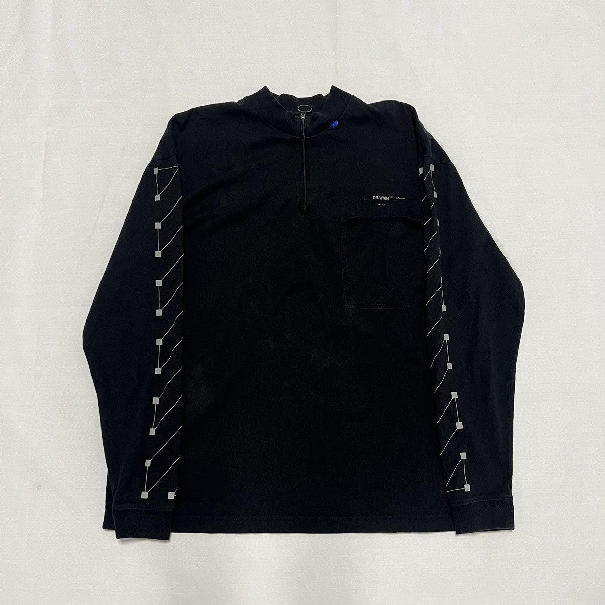 Off-White OFF-WHITE DIAG BACK BONE CREWNECK SWEATSHIRT | Grailed