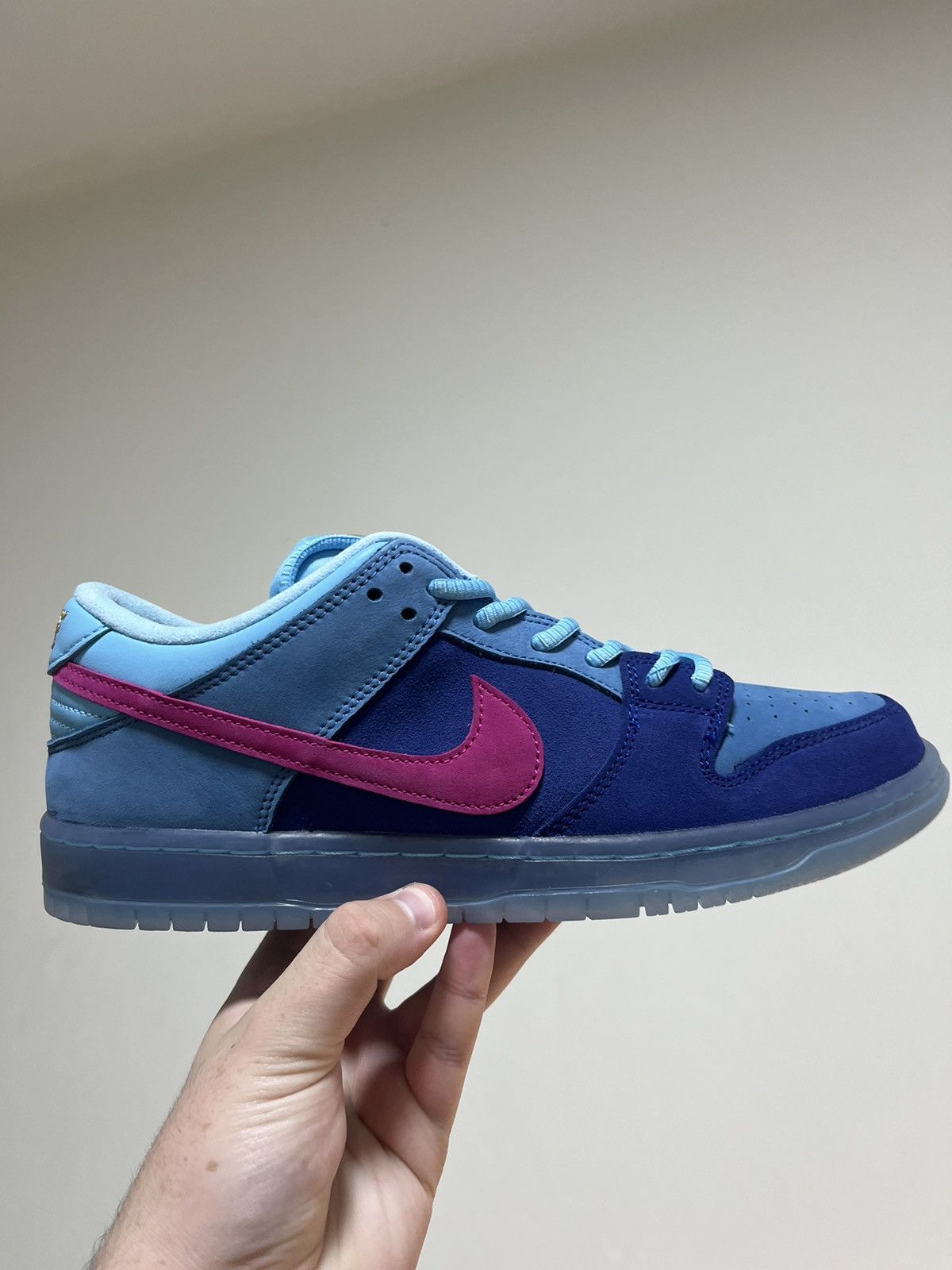 image of Nike x Run The Jewels Sb Dunk Run The Jewels Shoes in Blue/Pink, Men's (Size 10)
