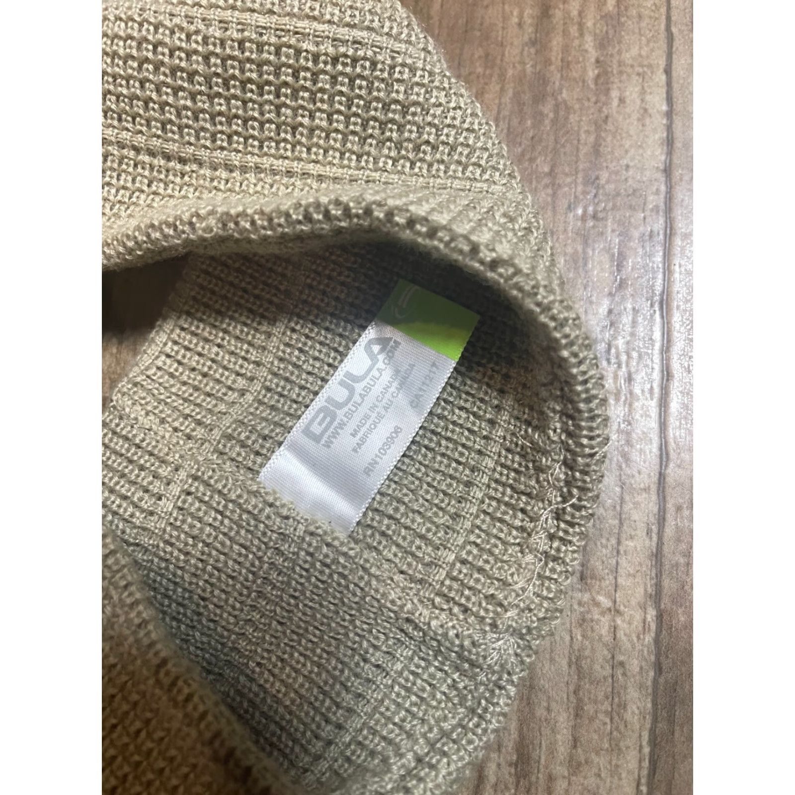 Vintage Bula Visor Hat Adult One Size Womens Acrylic Woll Blend Knit Tan Size ONE SIZE - 2 Thumbnail