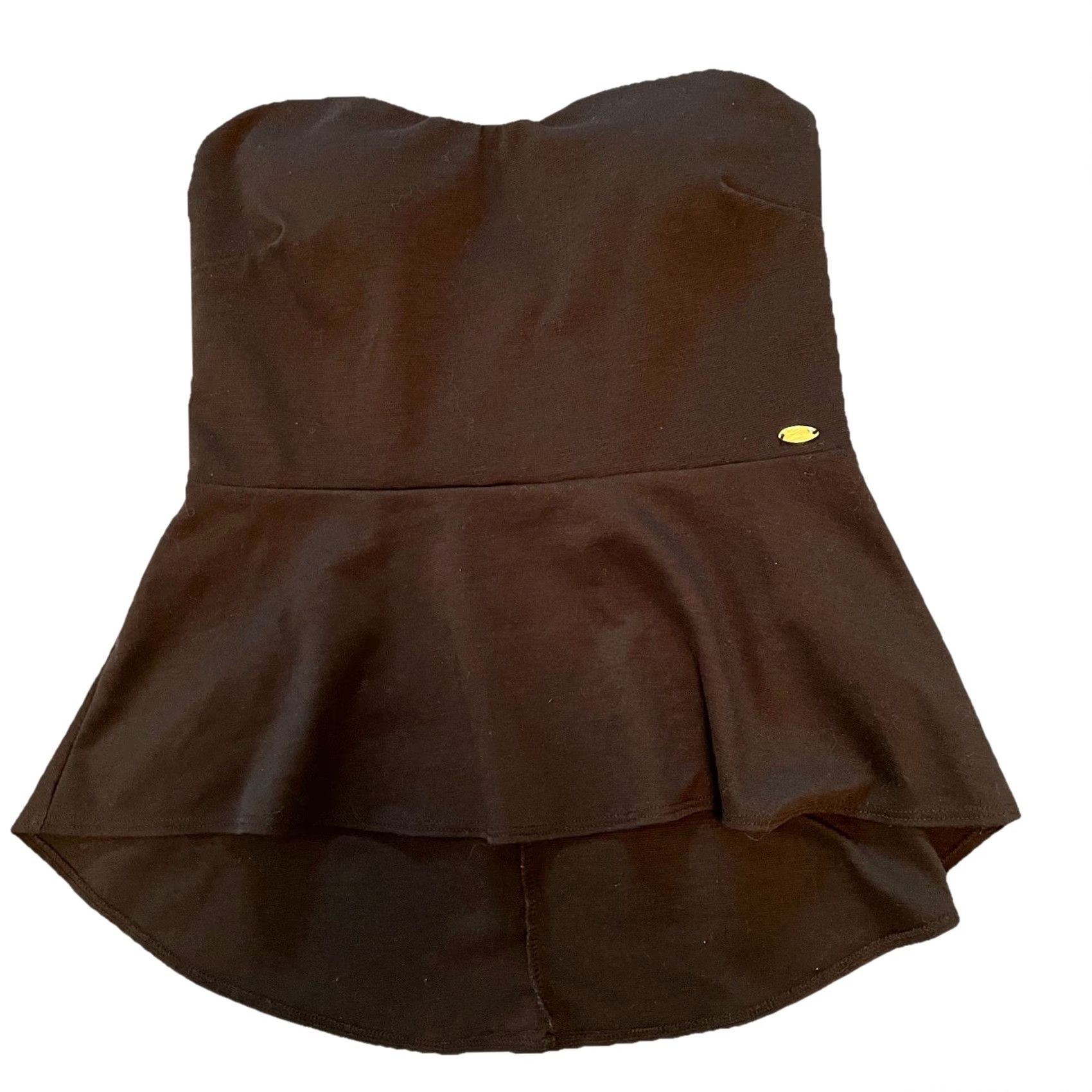 Guess VINTAGE Y2K Guess Top Strapless Black Peplum Bustier Whimsigoth Romantic Witchy Shirt Womens Large Sleeveless Size L / US 10 / IT 46 - 2 Thumbnail