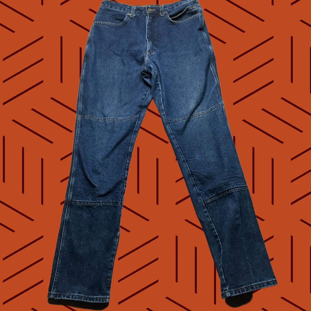 Denime VINTAGE Draggin Jeans Mens Jeans 32x33 Blue Reinforced Motorcycle Riding Denim 90s Mens Size US 32 / EU 48 - 1 Thumbnail