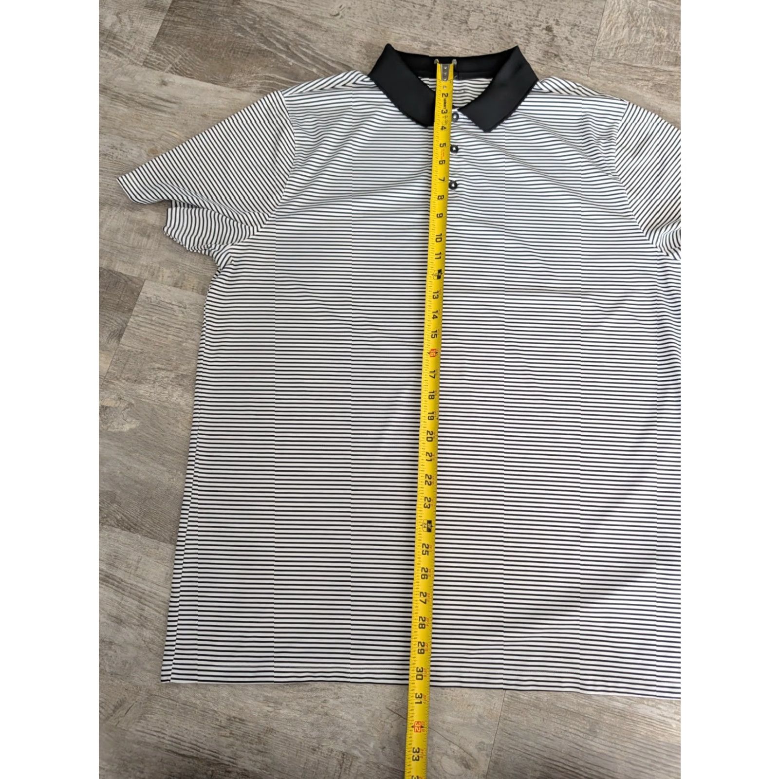 Nike VINTAGE Nike Golf Polo Shirt Mens XL Black Striped Dri-FIT Standard Fit Performance Top Size US XL / EU 56 / 4 - 7 Thumbnail