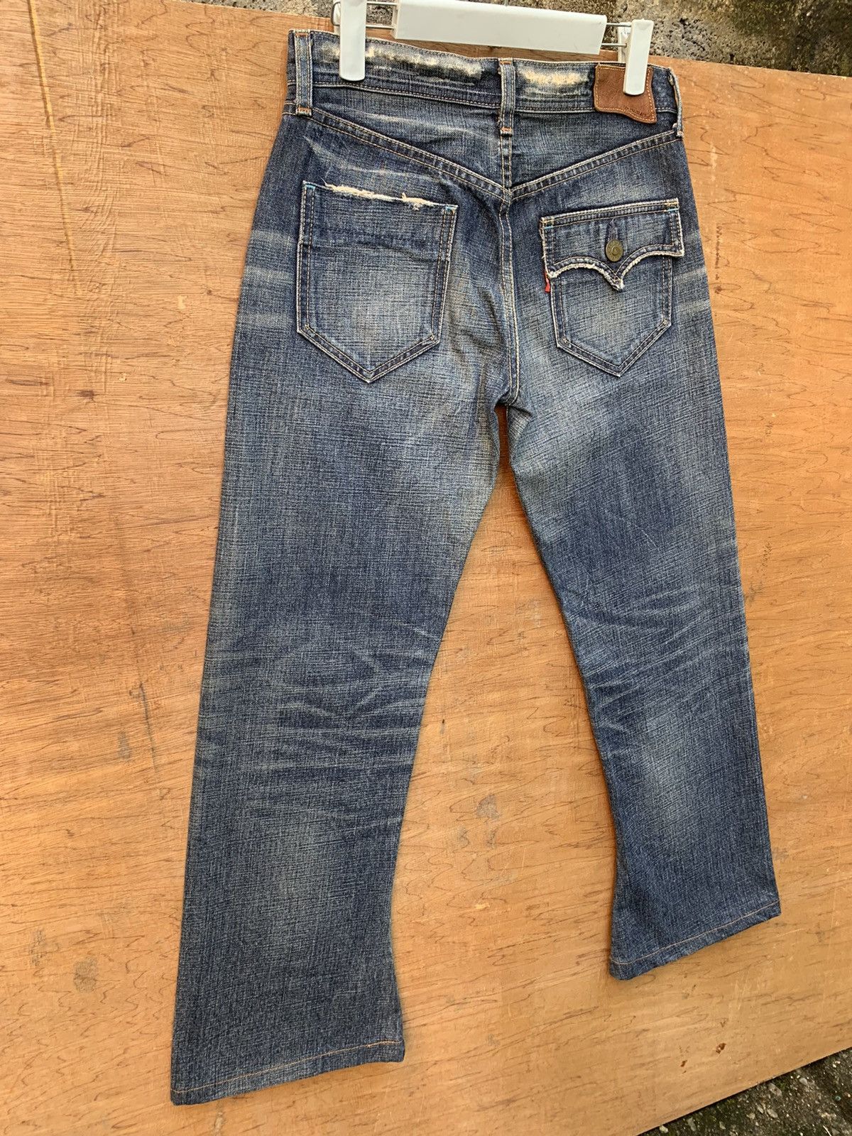 Levi's 🔥🔥 Levis Selvedge Blue Line Curve Bootcut Denim Jeans Size US 28 / EU 44 - 6 Thumbnail