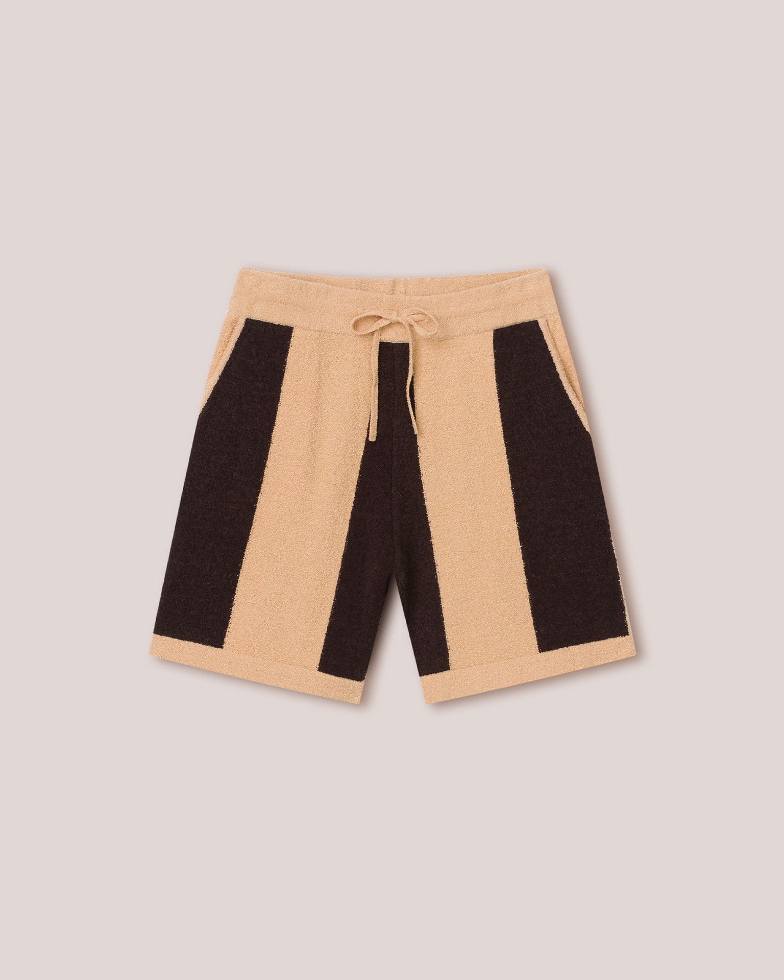 Nanushka o1mle0225 Brent Stripe Short in Brown & Black Size US 30 / EU 46 - 1 Preview