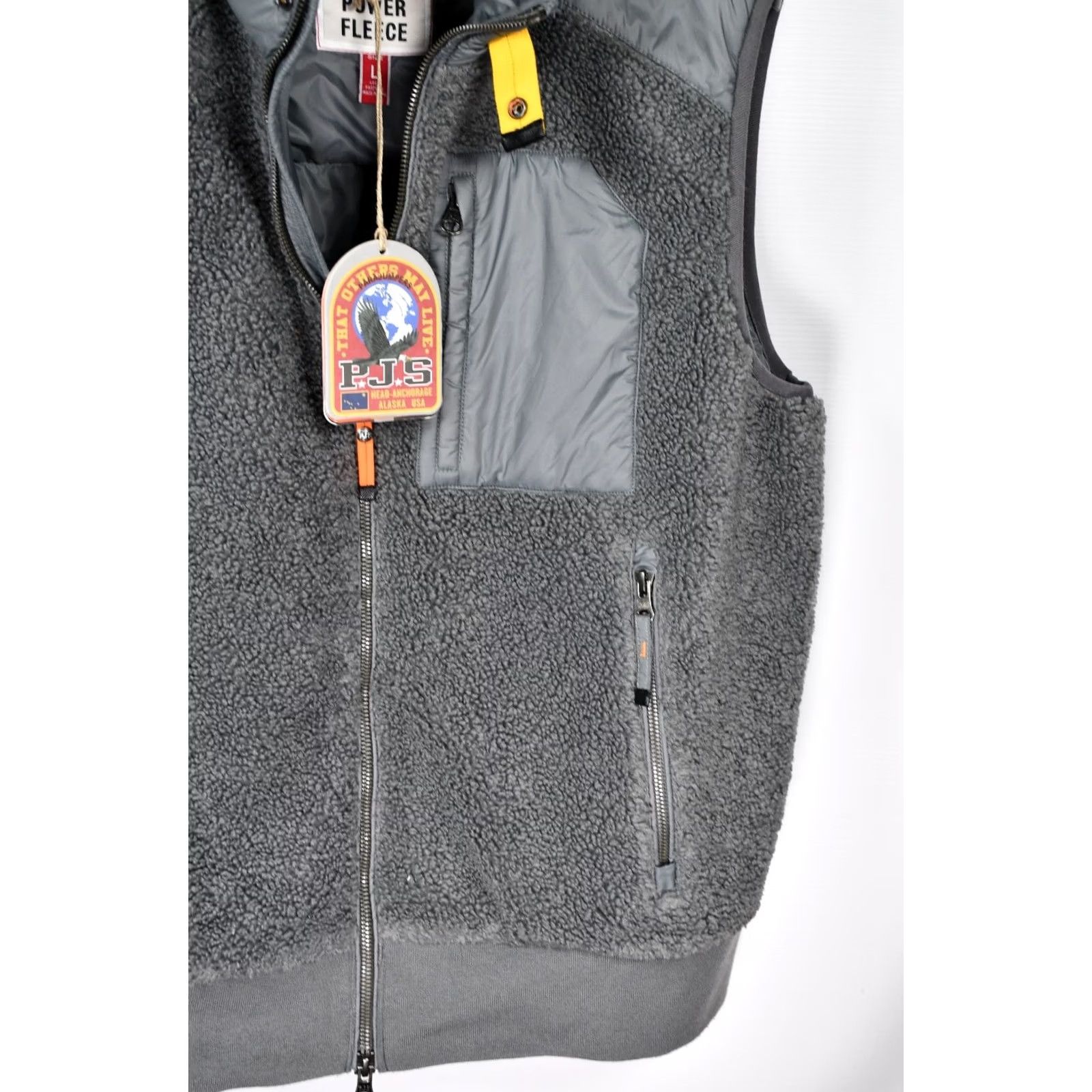 Parajumpers PARAJUMPERS VEST SELKUP POWER FLEECE VEST L MEN Gray 90% DOWN 10% FEATHER ZIP Front Logo 2021 Size US L / EU 52-54 / 3 - 3 Thumbnail