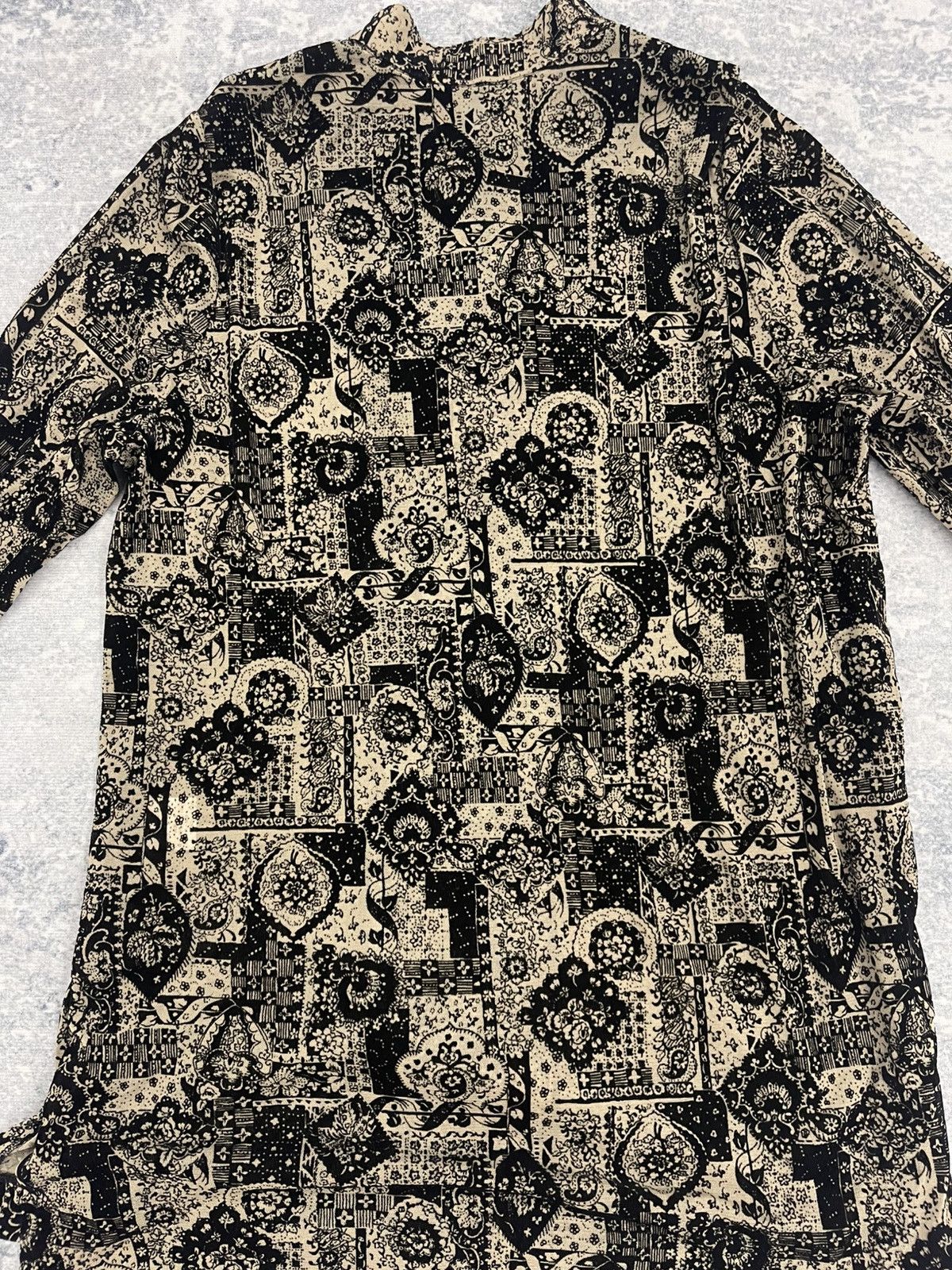 Vintage Vintage Japanese Mesh Flocked Paisley Jacket - Made in Japan Size US XL / EU 56 / 4 - 14 Thumbnail