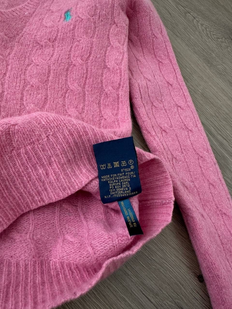 Polo Ralph Lauren × Vintage Vintage Polo Ralph Lauren Cable Knit Pink Sweater Size US XS / EU 42 / 0 - 9 Thumbnail