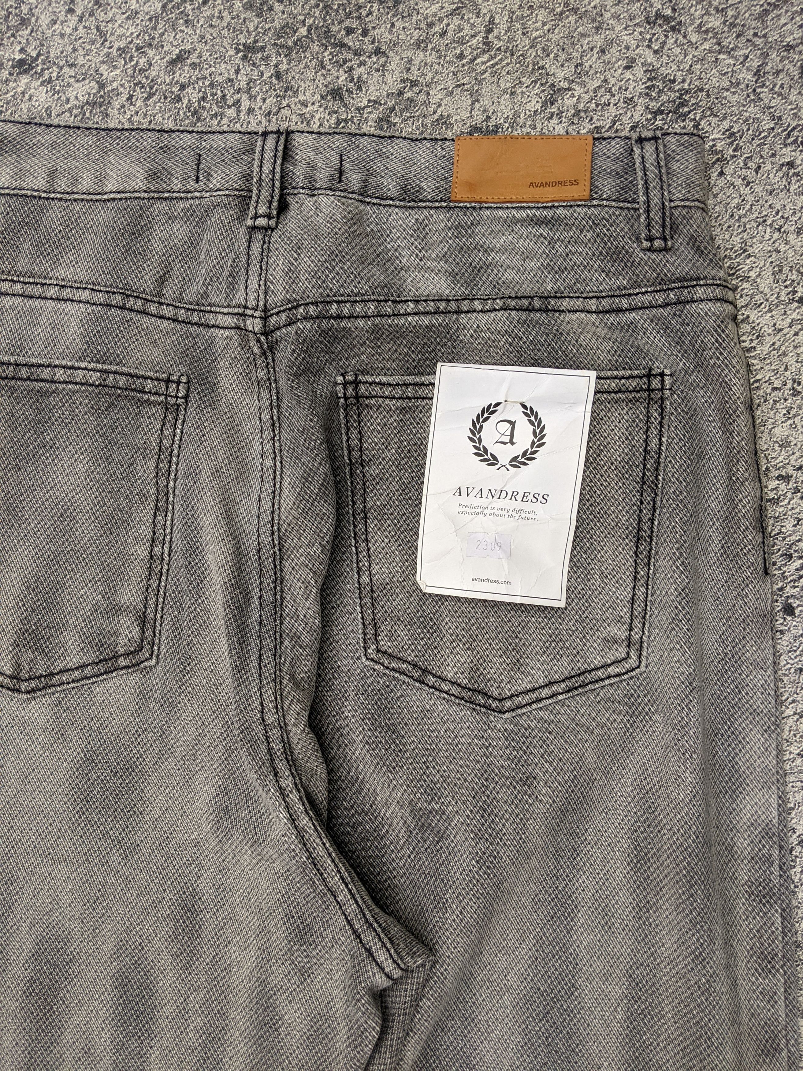 Japanese Brand Avan Dress Baggy Wide Leg Grey Jeans Size US 30 / EU 46 - 6 Thumbnail