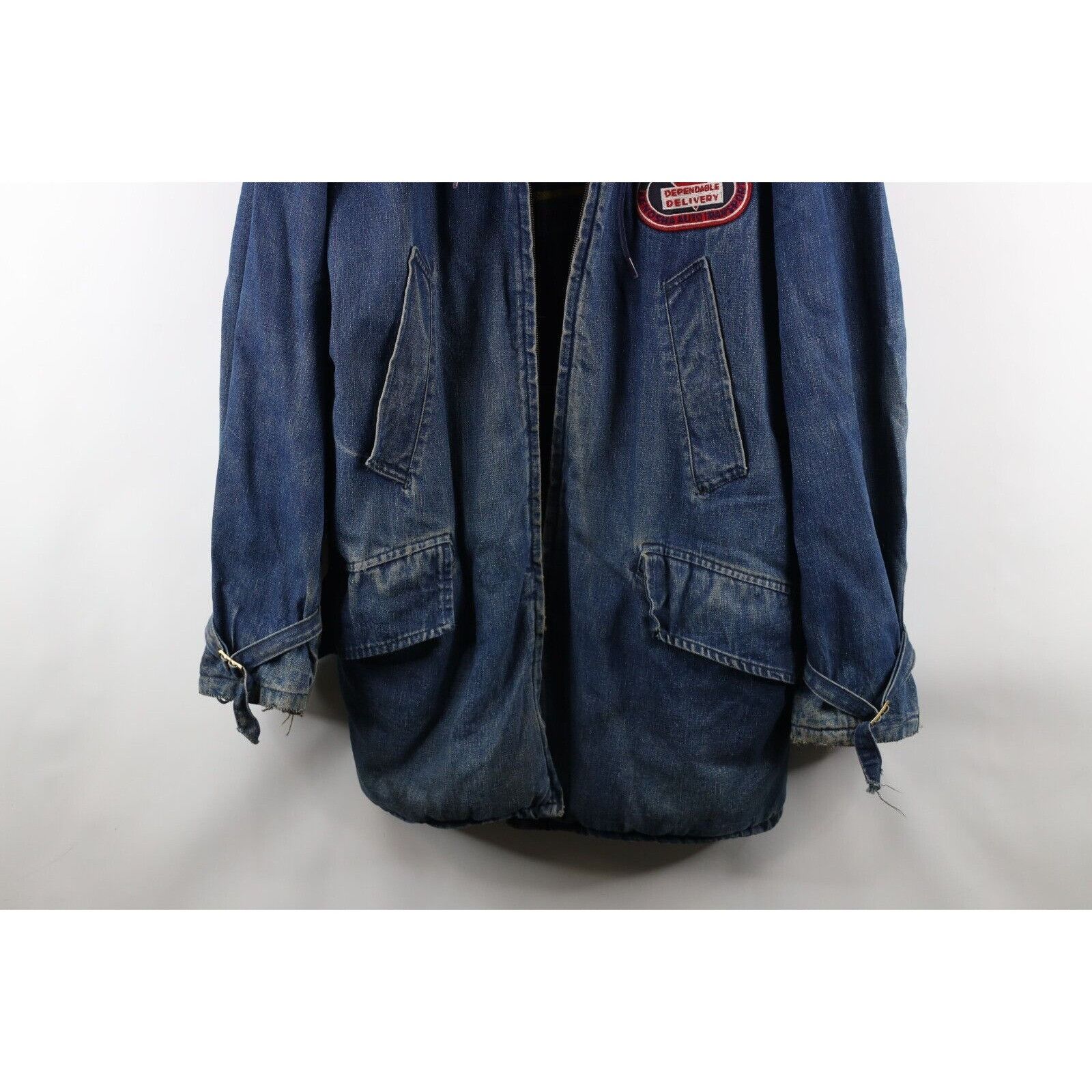 Vintage Vintage 50s Montgomery Ward Blanket Lined Denim Jacket Size US XL / EU 56 / 4 - 3 Thumbnail