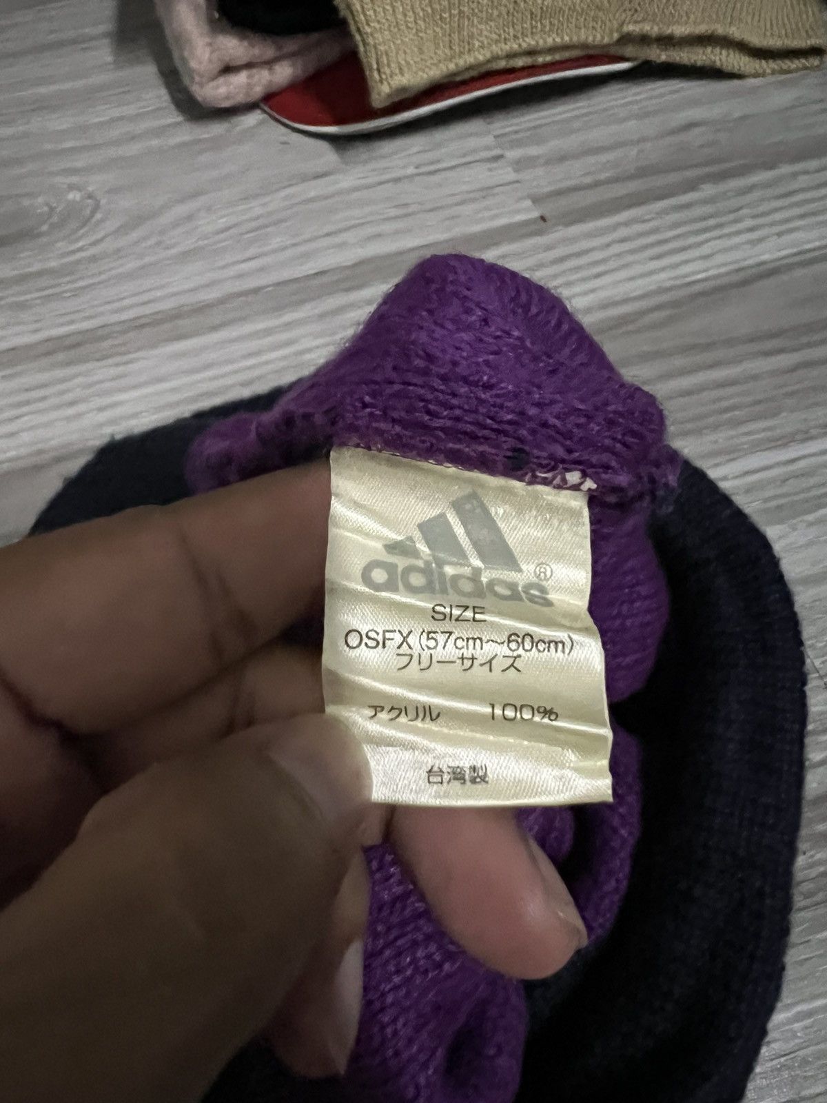 Adidas Vintage Adidas Spell Out Beanie Hat Size ONE SIZE - 6 Thumbnail