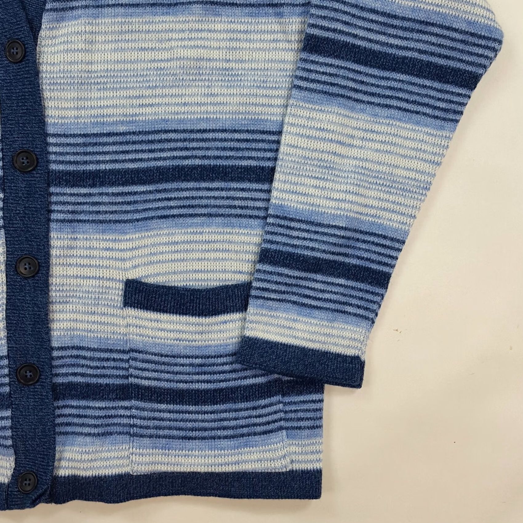 Vintage VINTAGE Sweet Tree Cardigan Sweater Womens Large Blue Striped Knit Button 80s 90s Retro Casual Fall Winter USA Shirt? Size L / US 10 / IT 46 - 3 Thumbnail