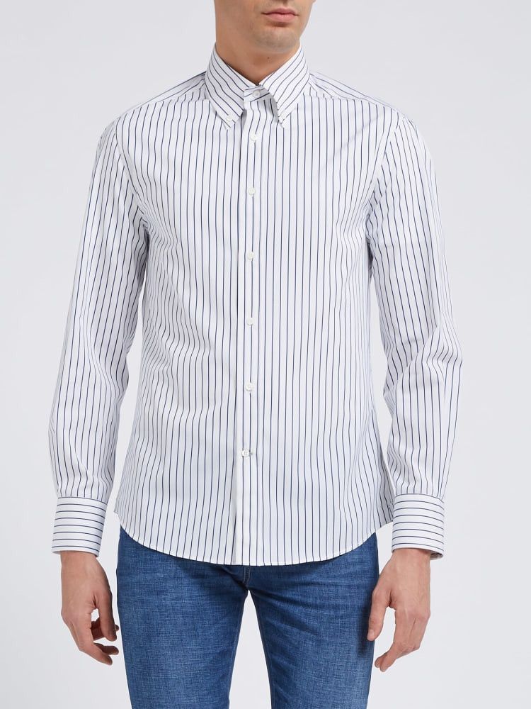 Brunello Cucinelli o1w1db10924 Shirt in Open White Size US M / EU 48-50 / 2 - 1 Preview