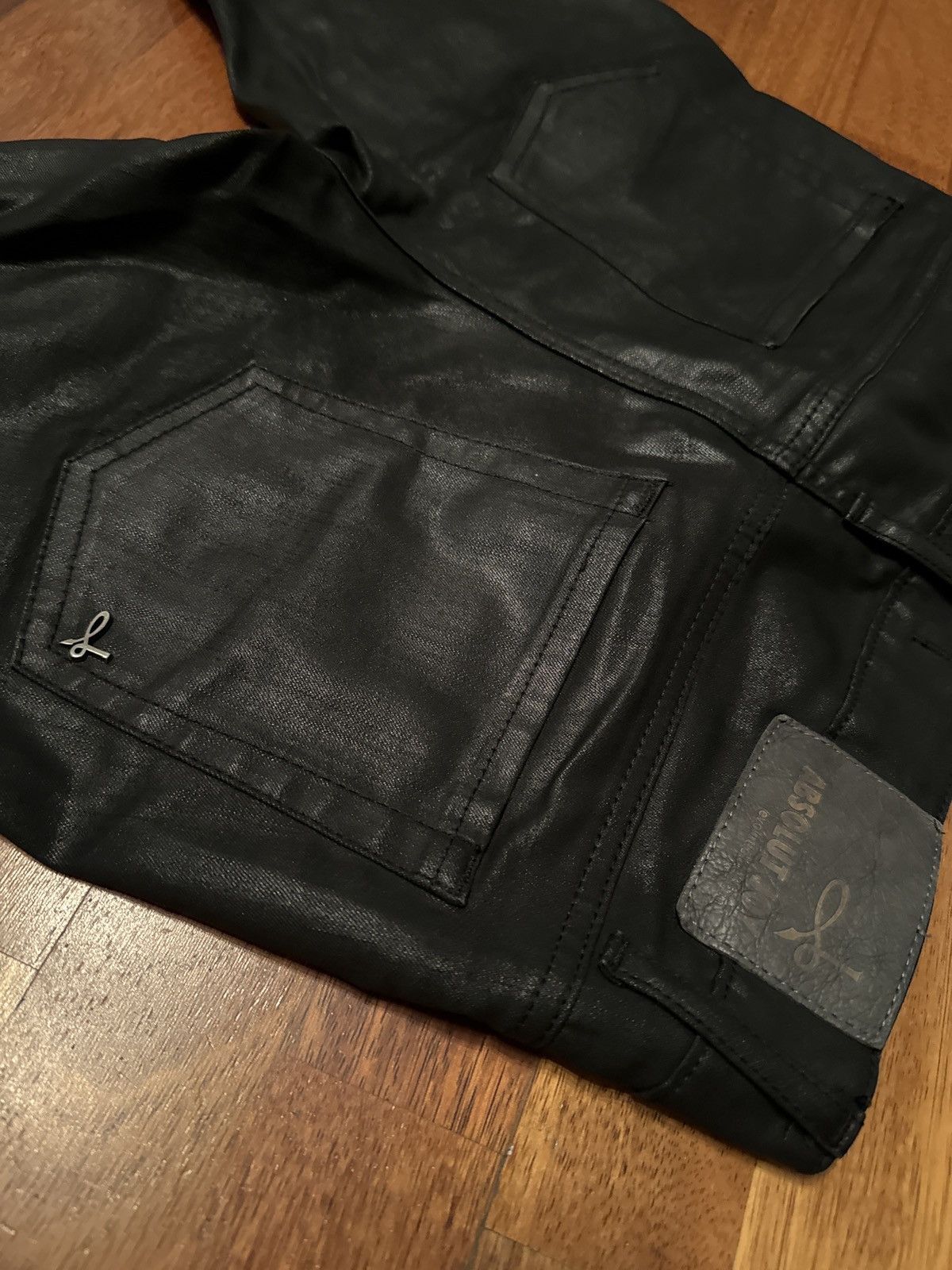 Absolut Joy Waxed Denim „American Flag“ Jeans Size US 32 / EU 48 - 5 Thumbnail
