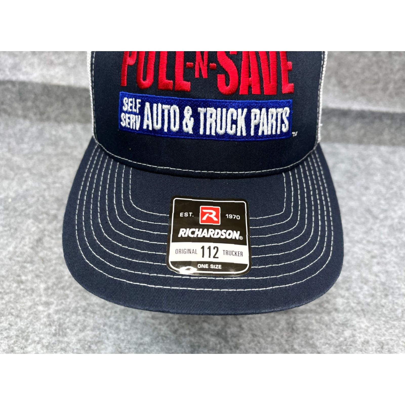 Vintage Richardson Hat Cap Trucker Adult Blue One Size Cotton Polyester Twill Size ONE SIZE - 3 Thumbnail
