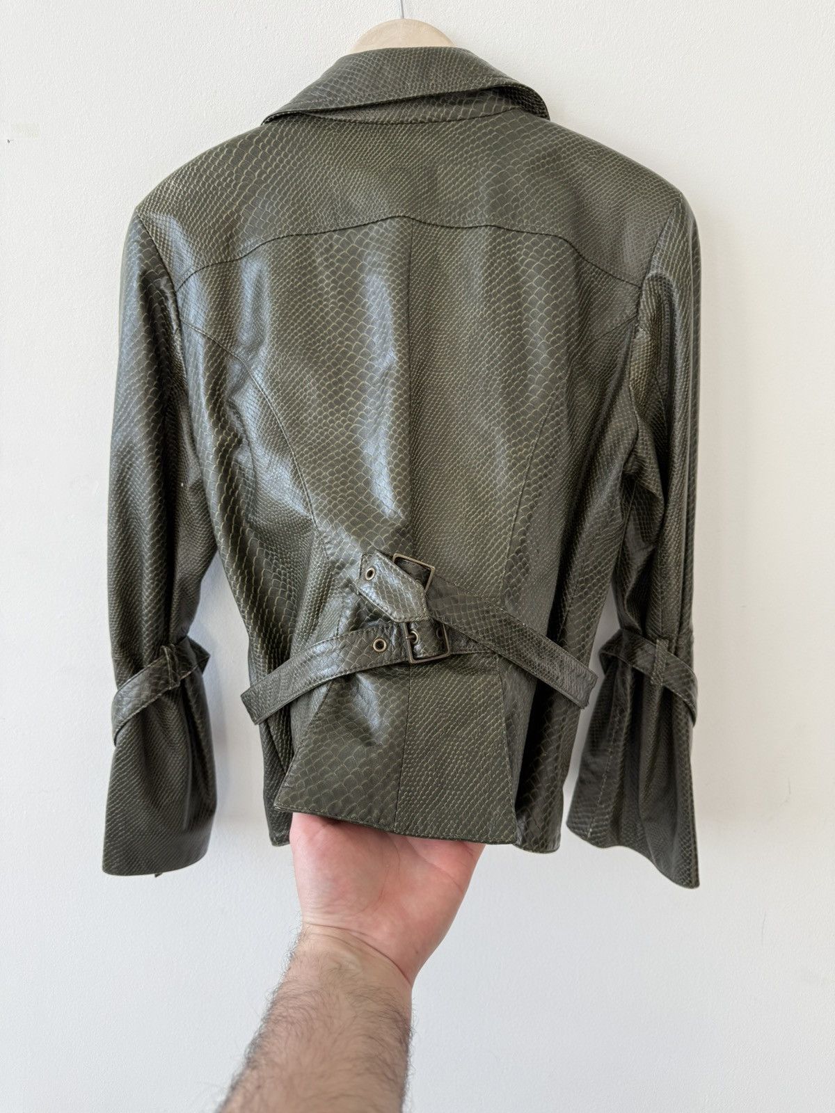 Other Vintage Madeleine Lamb Nappa Leather Jacket Green Size L Size L / US 10 / IT 46 - 9 Thumbnail