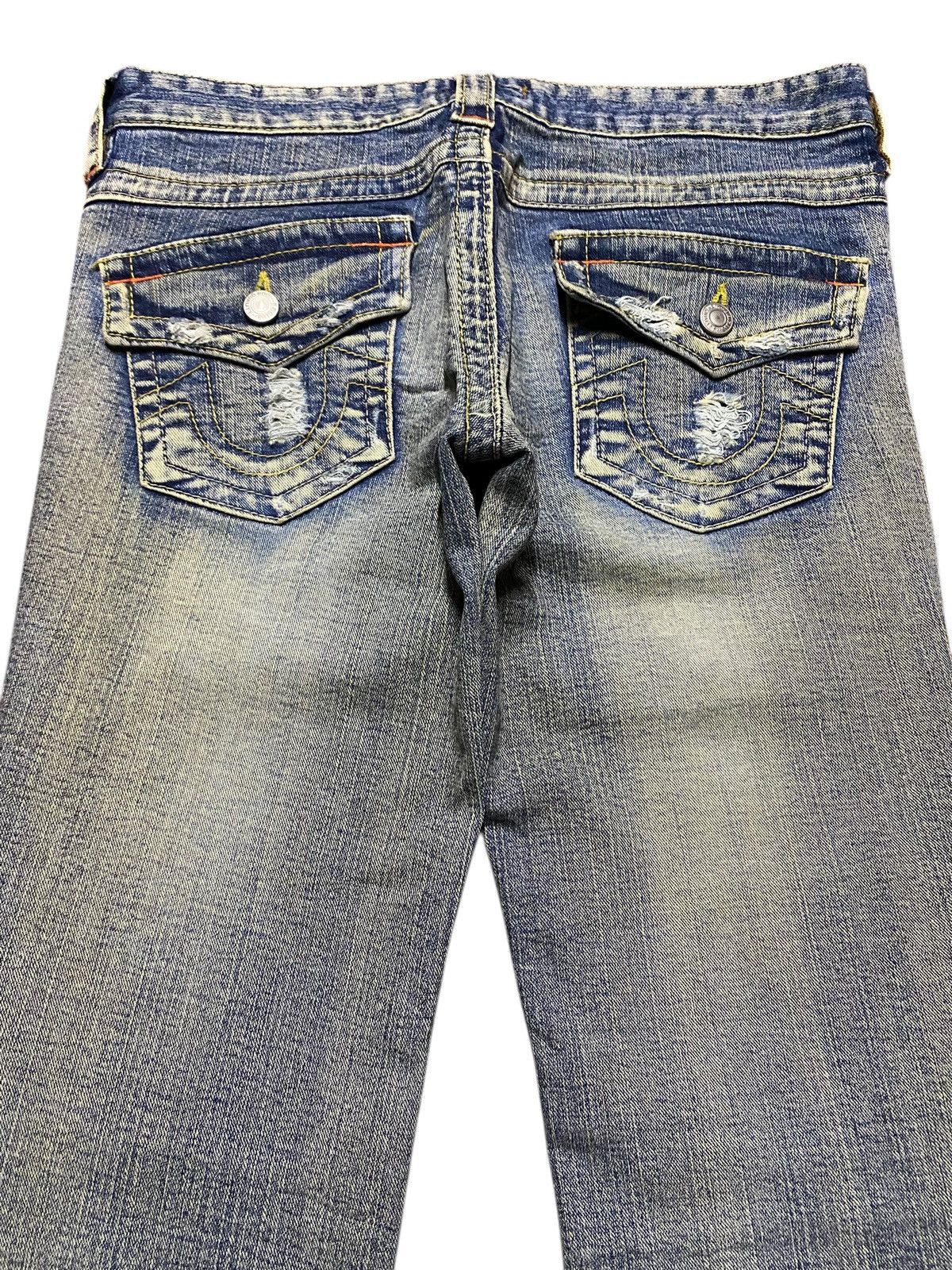 True Religion Vintage Japanese Brand Rusty Mud Wash Distressed Flare Jeans Size US 30 / EU 46 - 4 Thumbnail