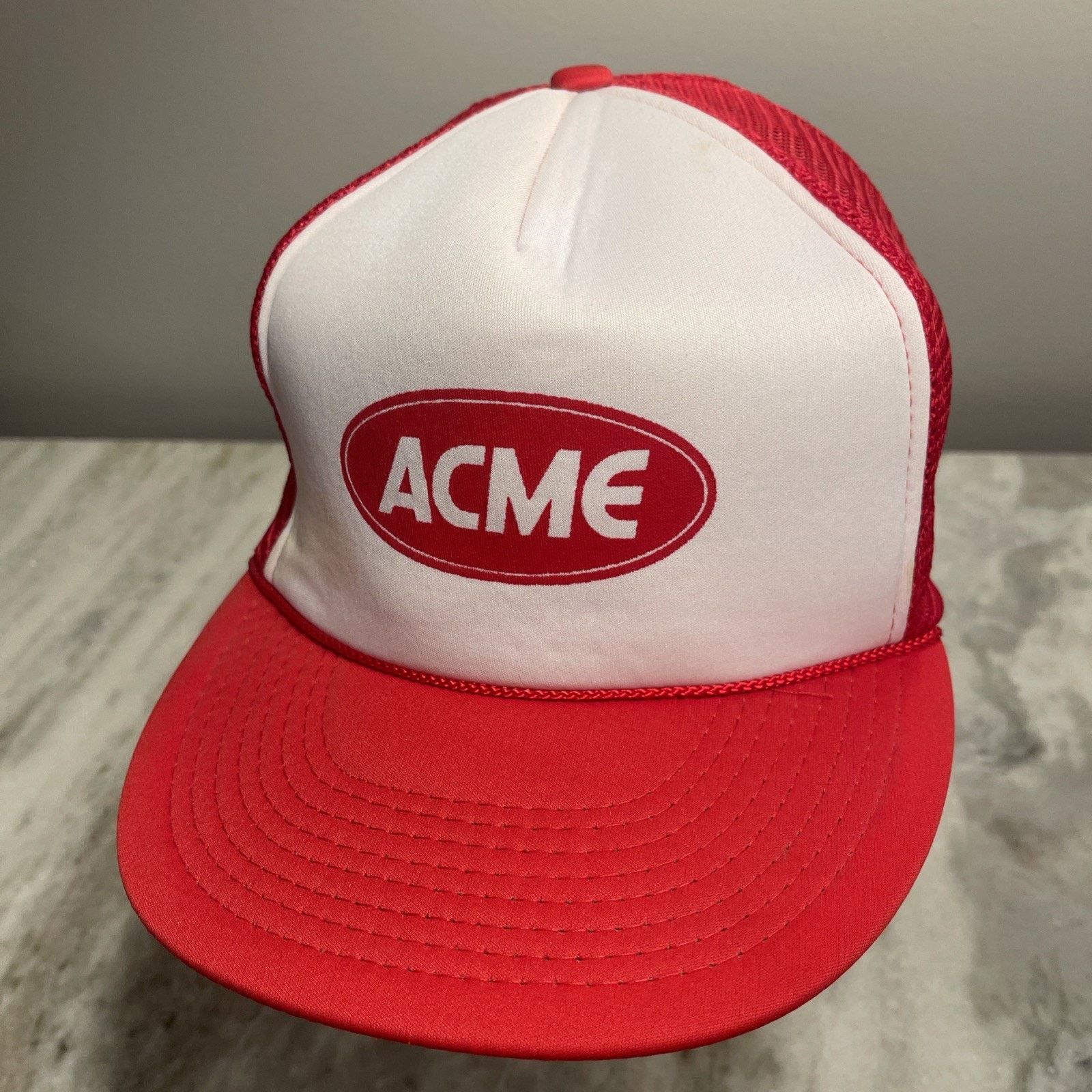 Vintage Vintage 1980’s Trucker Hat Snapback Cap ACME Rope NWOT Rare Size ONE SIZE - 3 Thumbnail
