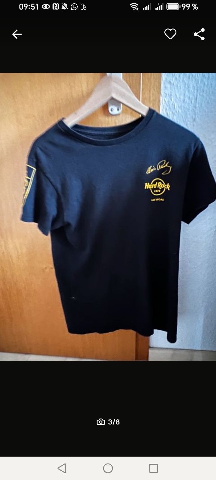 Hard Rock Cafe Las Vegas Hard rock café Elvis Presley 80 vintage Size US S / EU 44-46 / 1 - 2 Thumbnail