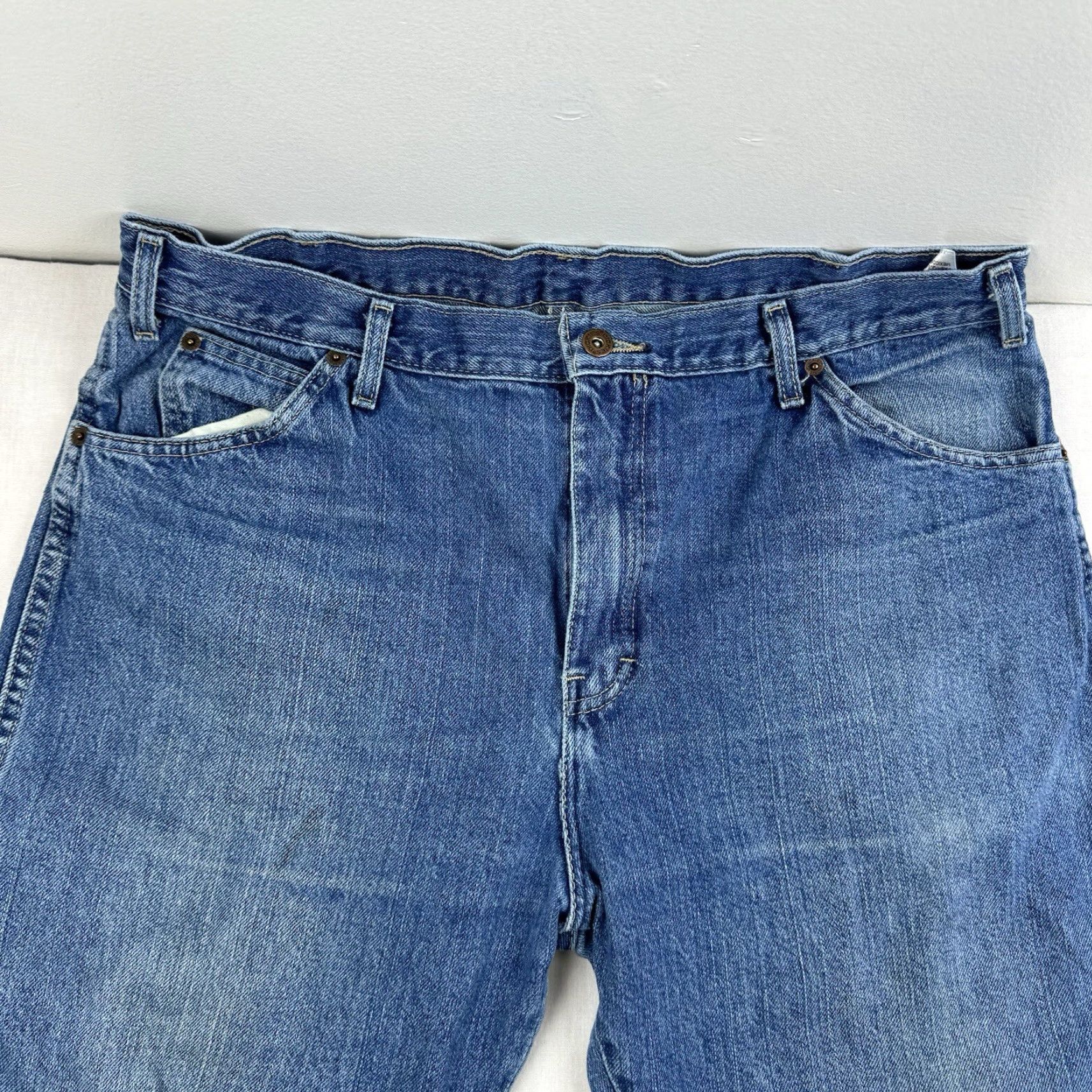 Dickies Dickies Jeans Regular Men 36x34 Blue Denim Straight Hipster Grunge Y2K Punk Work Wear Vintage USA 1940s-1990s Boys Girls Mens Womens Size US 36 / EU 52 - 4 Thumbnail