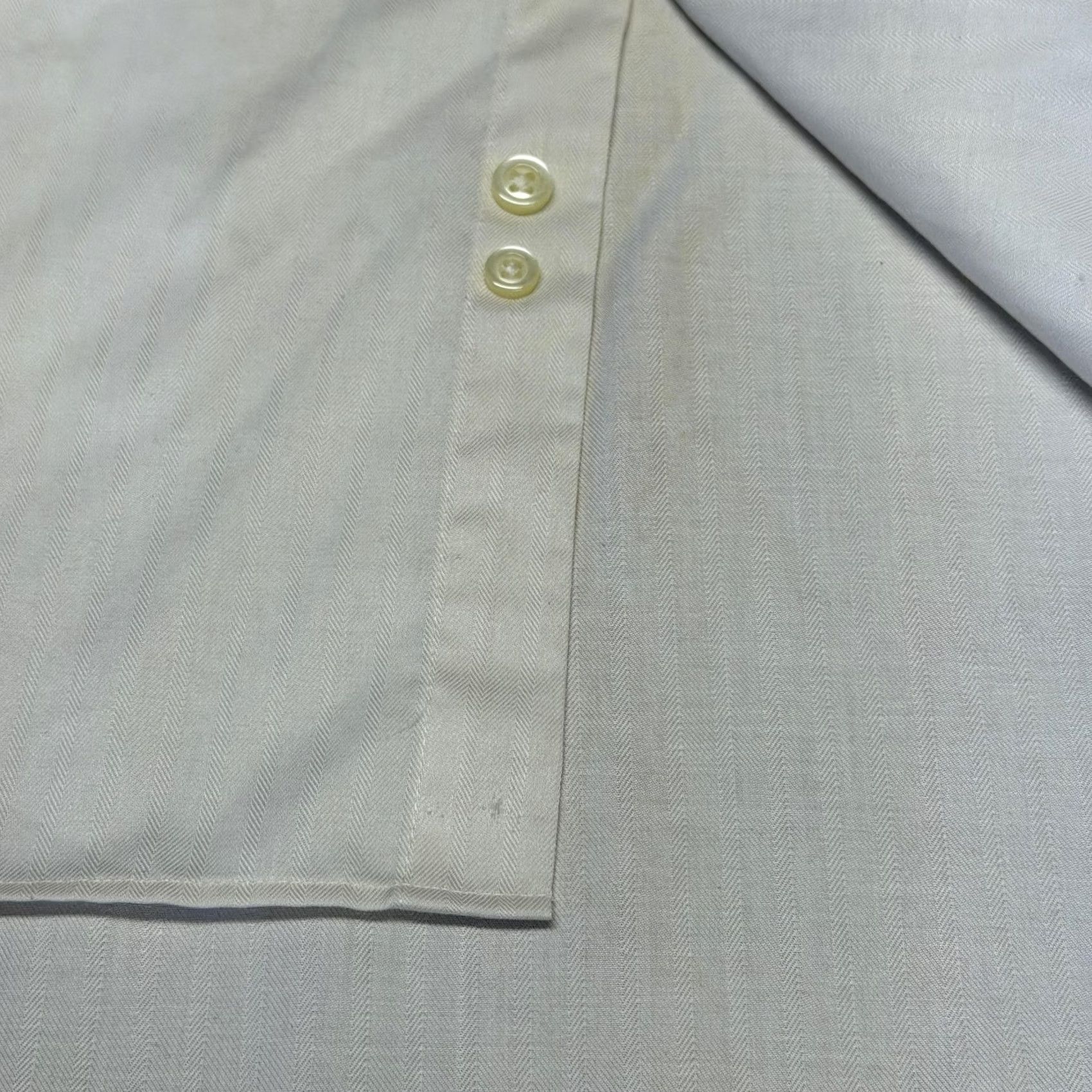 Joseph Abboud Joseph Abboud Shirt Mens 16.5 Beige Long Sleeve Non Iron Cotton Herringbone Size US XL / EU 56 / 4 - 7 Thumbnail