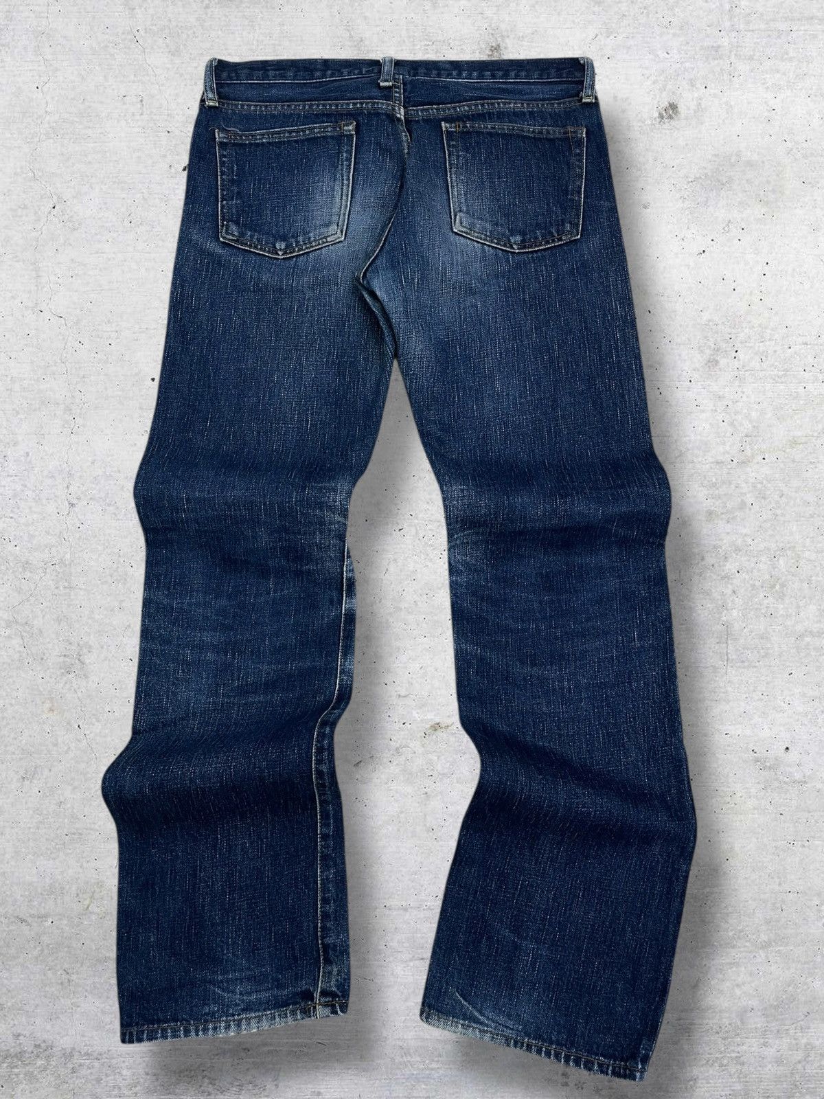 Beauty Beast VINTAGE GREEN 90S JAPAN DESIGNER SELVEDGE INDIGO ROCK DENIM Size US 32 / EU 48 - 9 Thumbnail