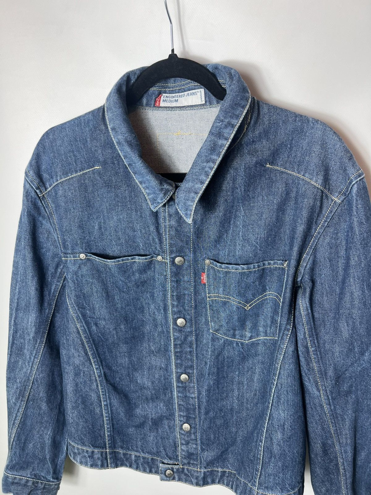 Levi's Vintage Clothing Levis Engineered Jeans Vintage Snap Button Denim Jacket Size US M / EU 48-50 / 2 - 2 Thumbnail