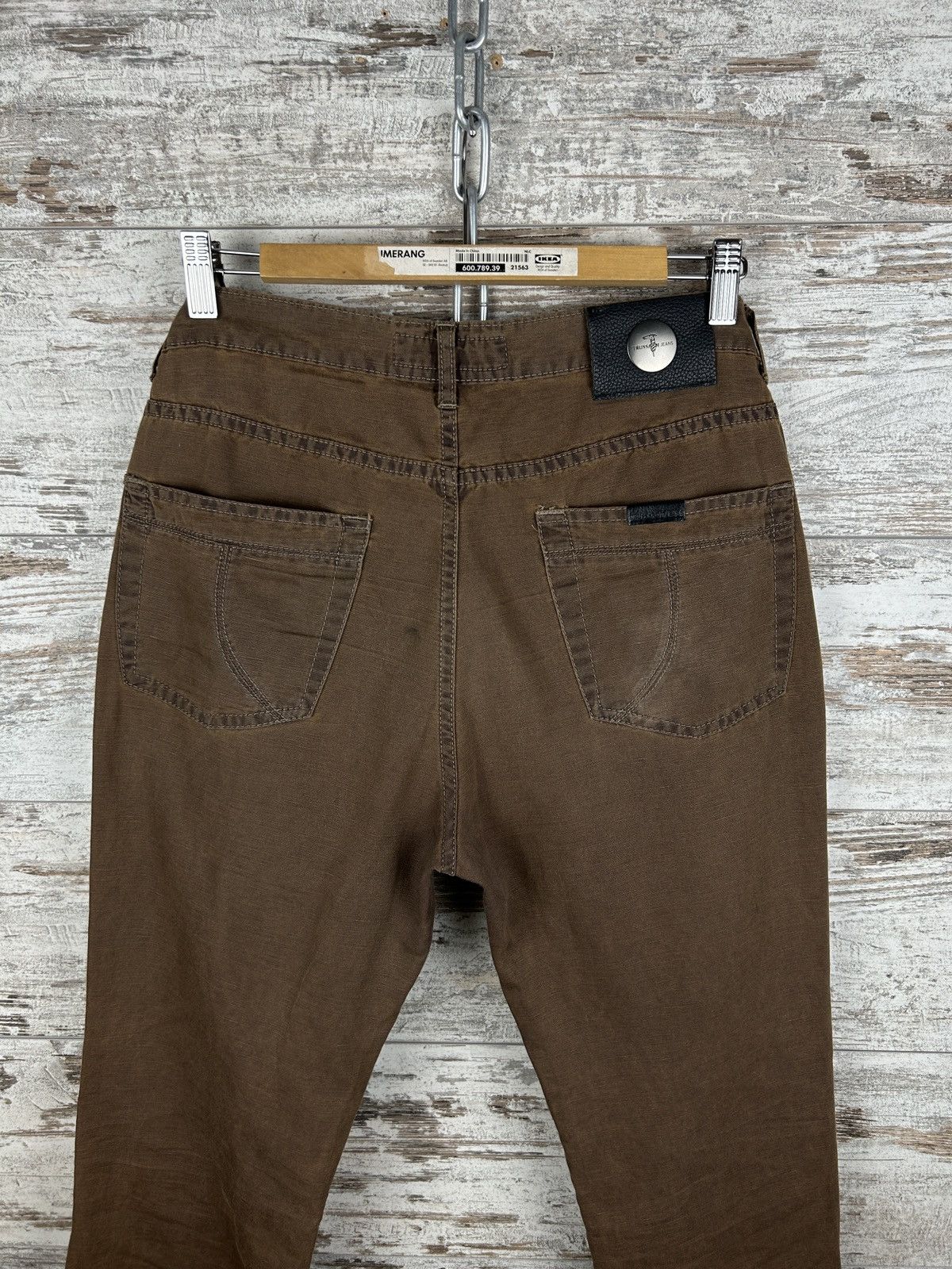 Trussardi × Vintage Mens Vintage Trussardi jeans trousers pants denim brown rare Size US 33 - 11 Thumbnail