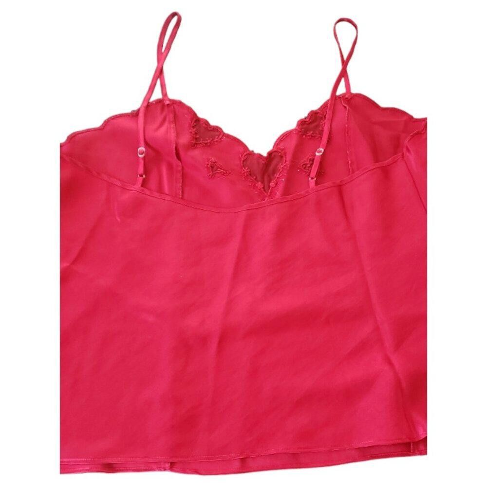 Designer CT1378 Lord & Taylor Red Two Piece Cami & Short Sleep Set XL Size ONE SIZE - 7 Thumbnail