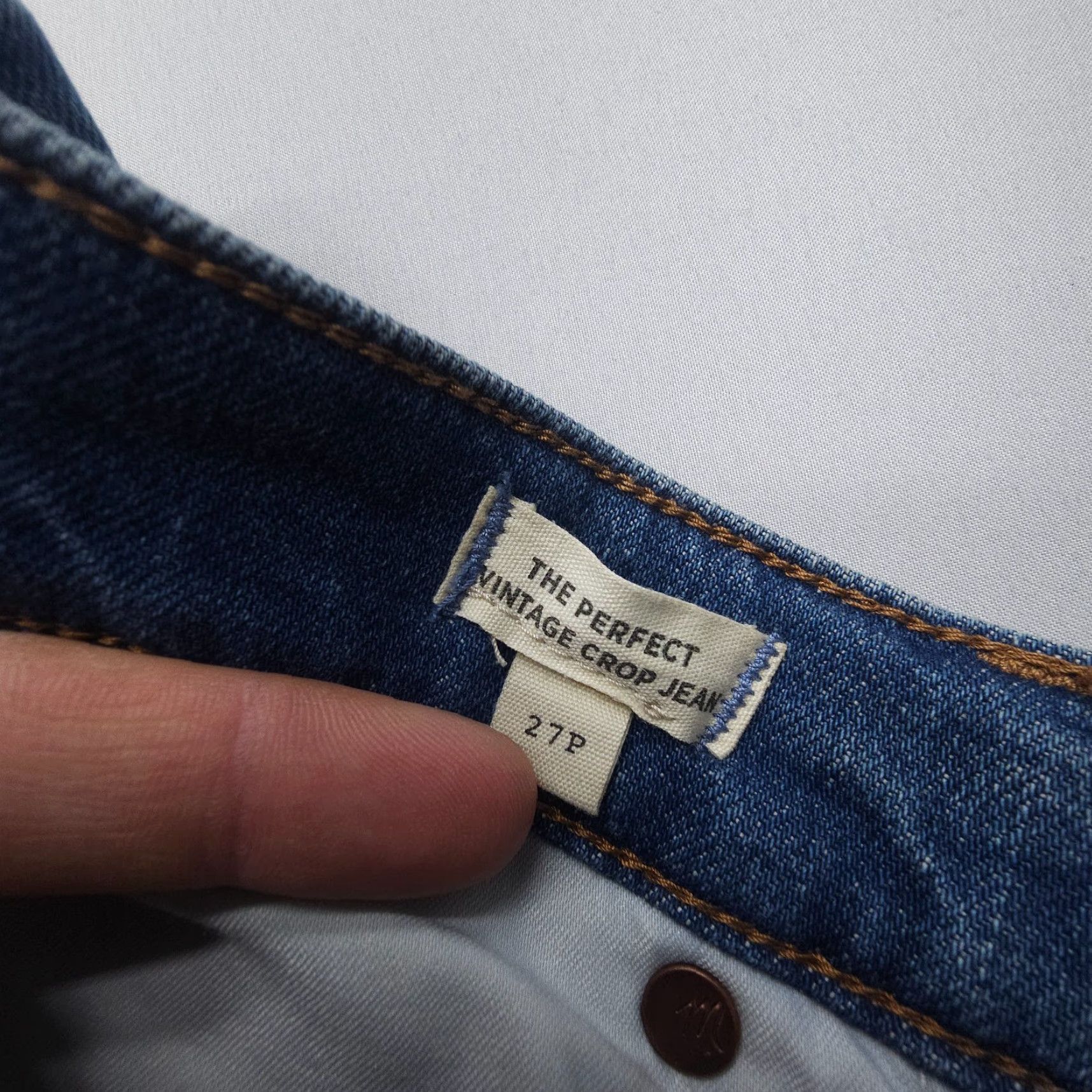 Madewell Madewell The Perfect Vintage Crop JeanS Womens 27 P Blue Distressed Stretch Denim Size 27" / US 4 / IT 40 - 3 Thumbnail