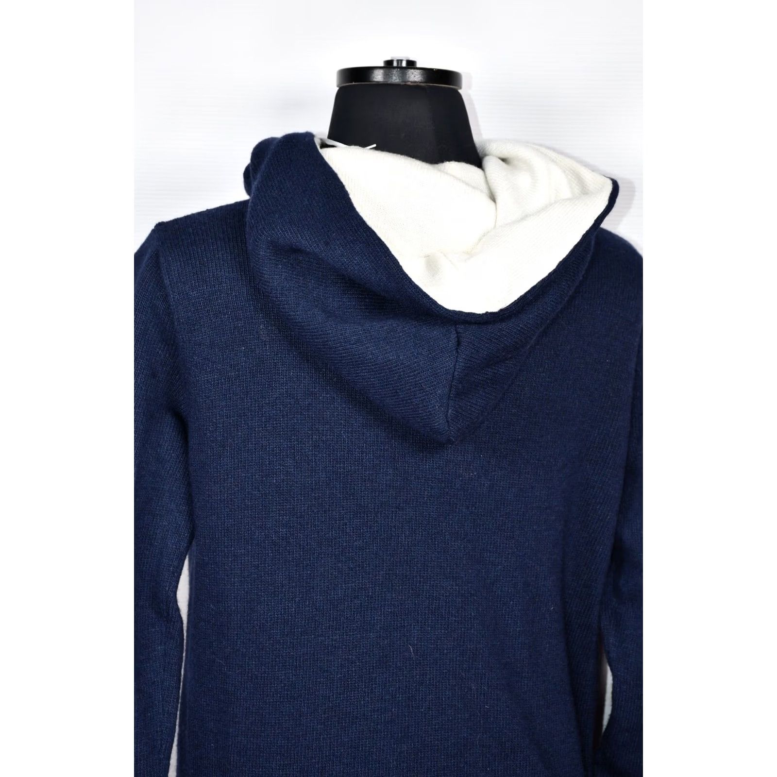 Rossignol ROSSIGNOL Hooded Wool/Cashmere Blend Knit Sweater Womens 36 Blue Pullover Casual Long Sleeve High Neck Size XS / US 0-2 / IT 36-38 - 6 Thumbnail