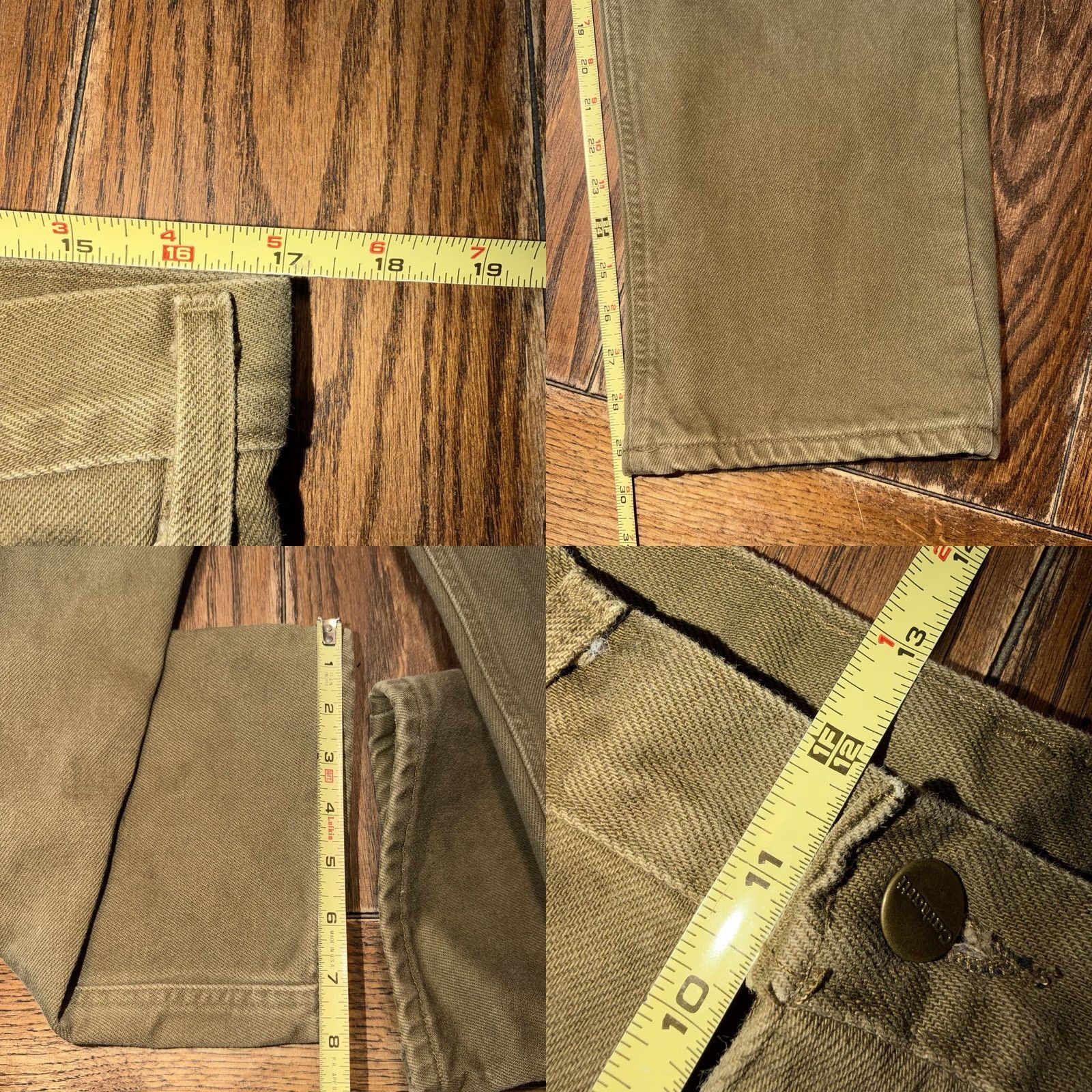 Carhartt VINTAGE Carhartt B162 BRK Flannel Lined Canvas Jeans Bark Brown Men’s 34x30 Size US 34 / EU 50 - 9 Thumbnail
