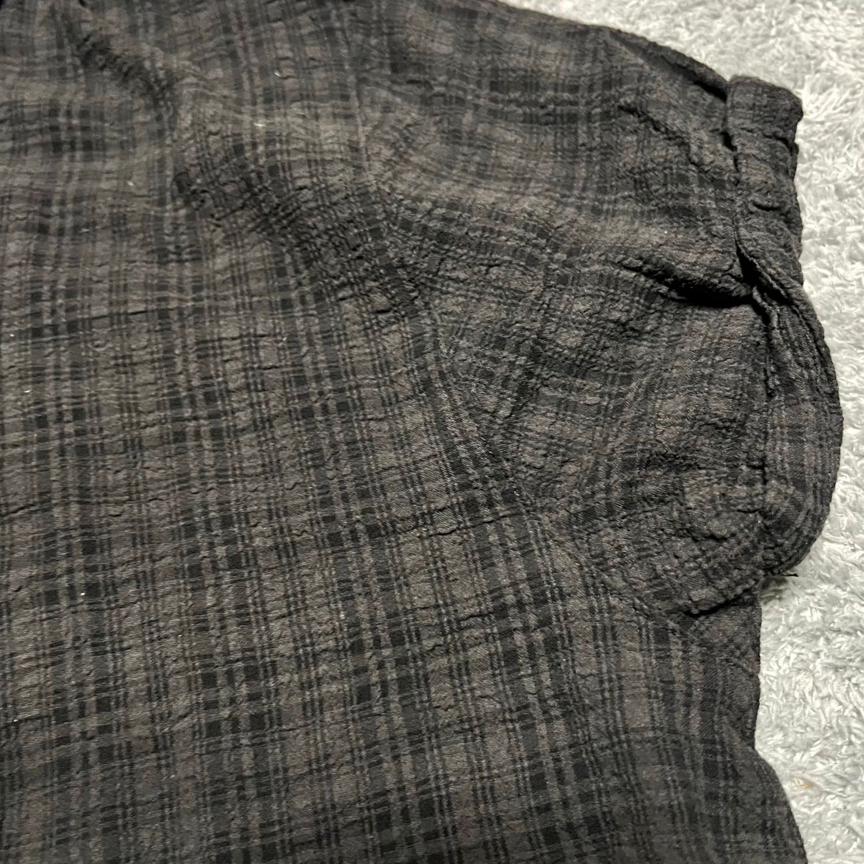 Vintage Dylan Womens Small Black Gray Plaid Button Short Sleeve Shirt S Womens Regular Button-Up Black Gray Plaid Shirt Size S / US 4 / IT 40 - 2 Thumbnail