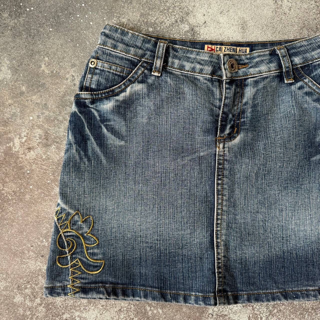 Hysteric Glamour Sexy Washed Blue Denim Mini Skirt (rick owens style) Size 27" / US 4 / IT 40 - 3 Thumbnail